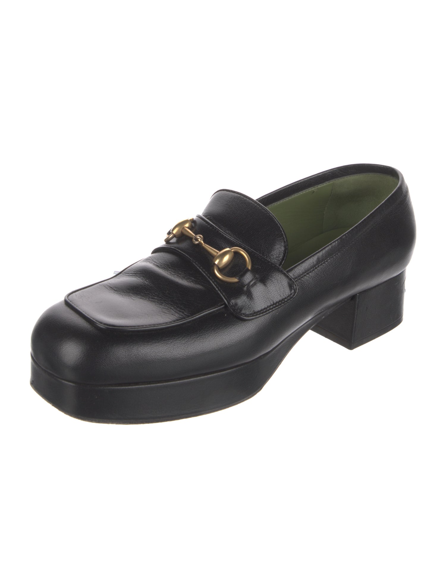 Gucci Horsebit Accent Leather Pumps