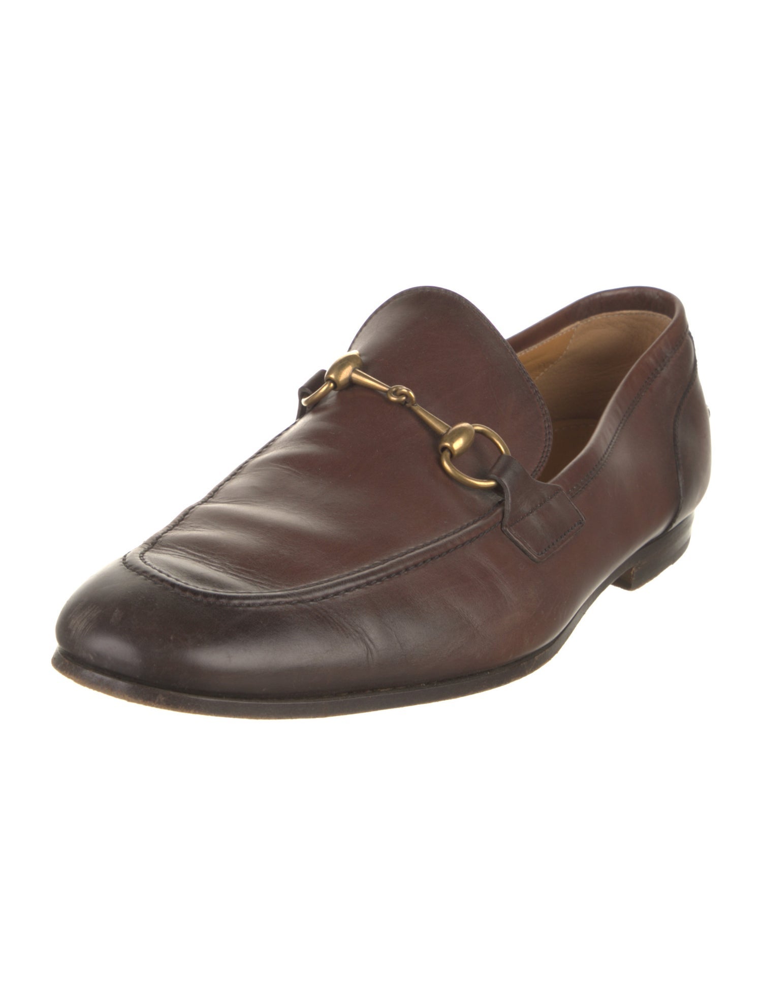 Gucci Horsebit Accent Leather Dress Loafers