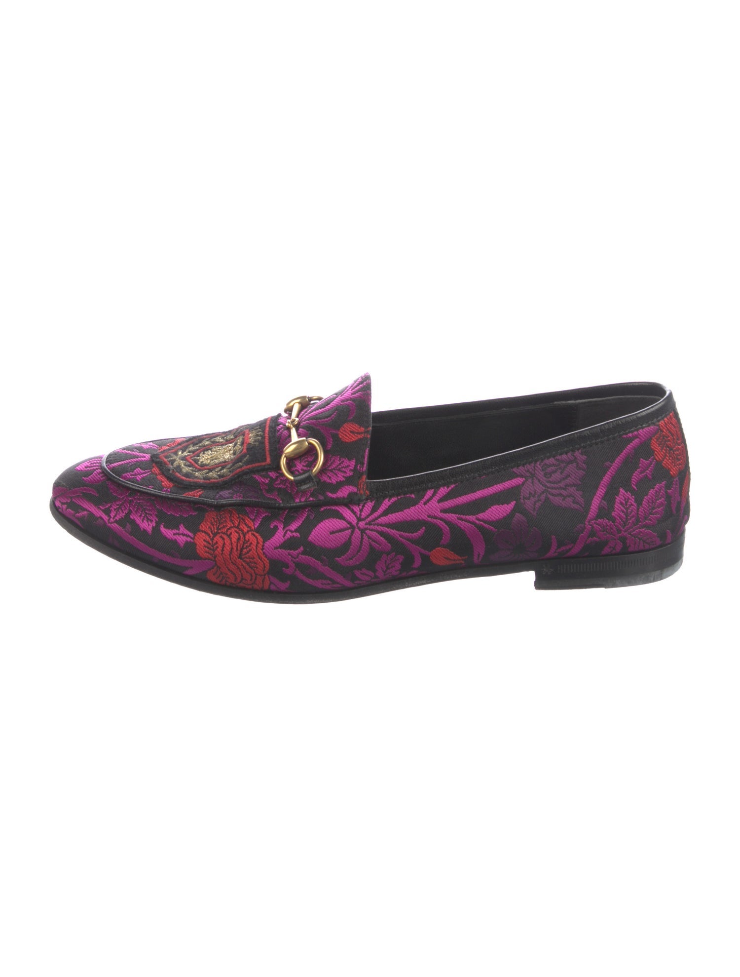 Gucci Horsebit Accent Printed Loafers