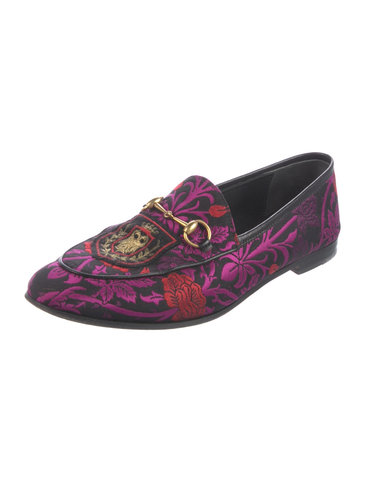 Gucci Horsebit Accent Printed Loafers