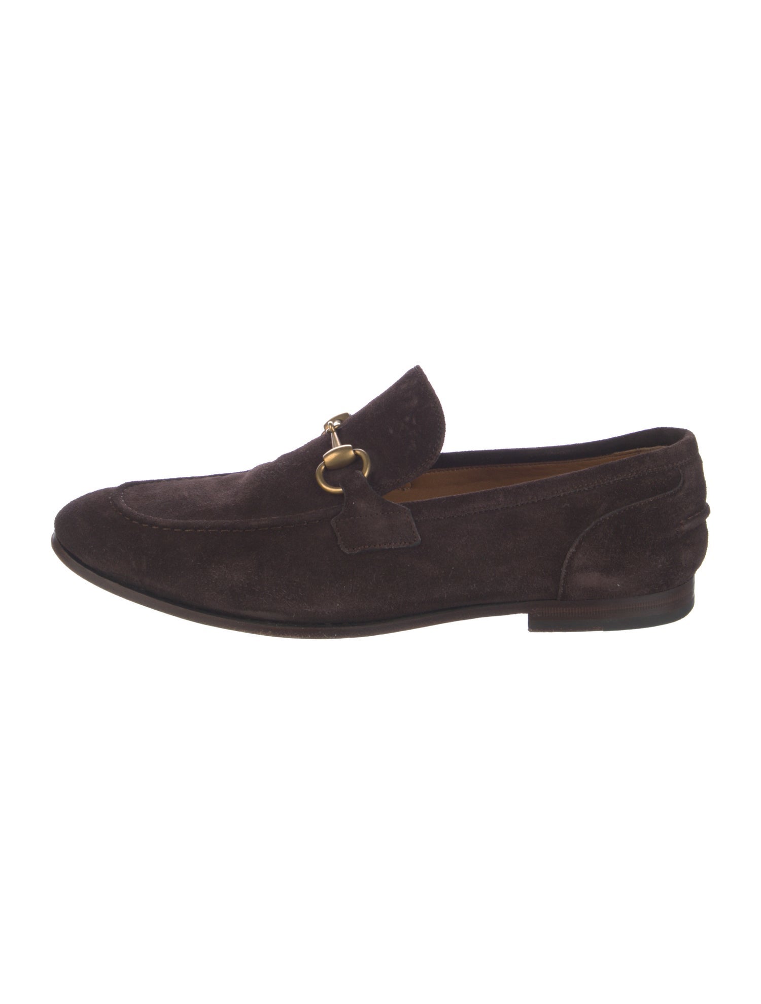 Gucci Horsebit Accent Suede Dress Loafers
