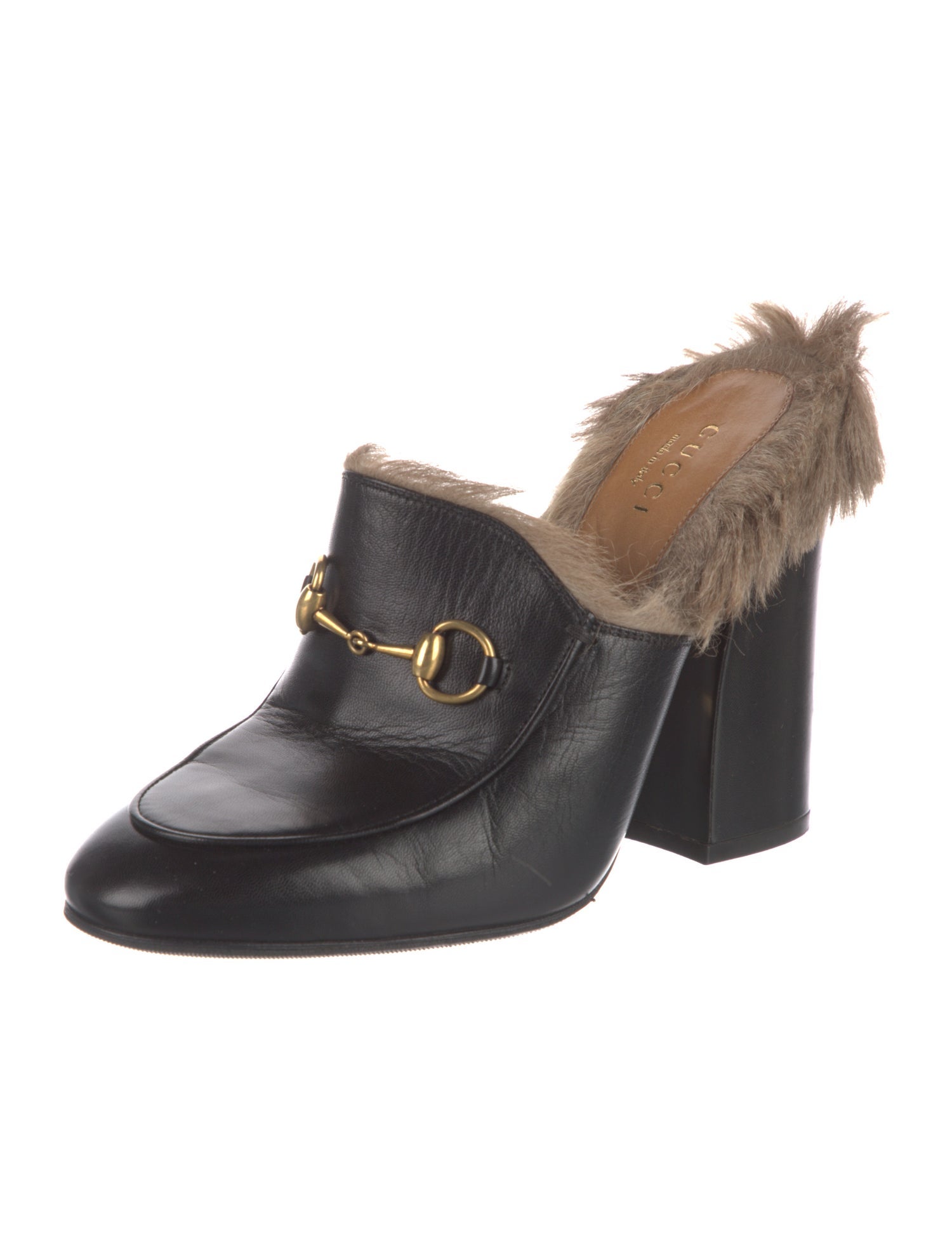 Gucci Horsebit Accent Leather Mules