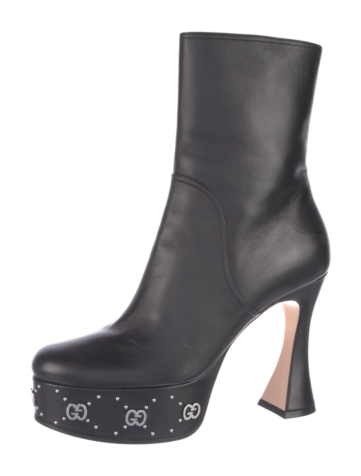 Gucci GG Logo Leather Boots