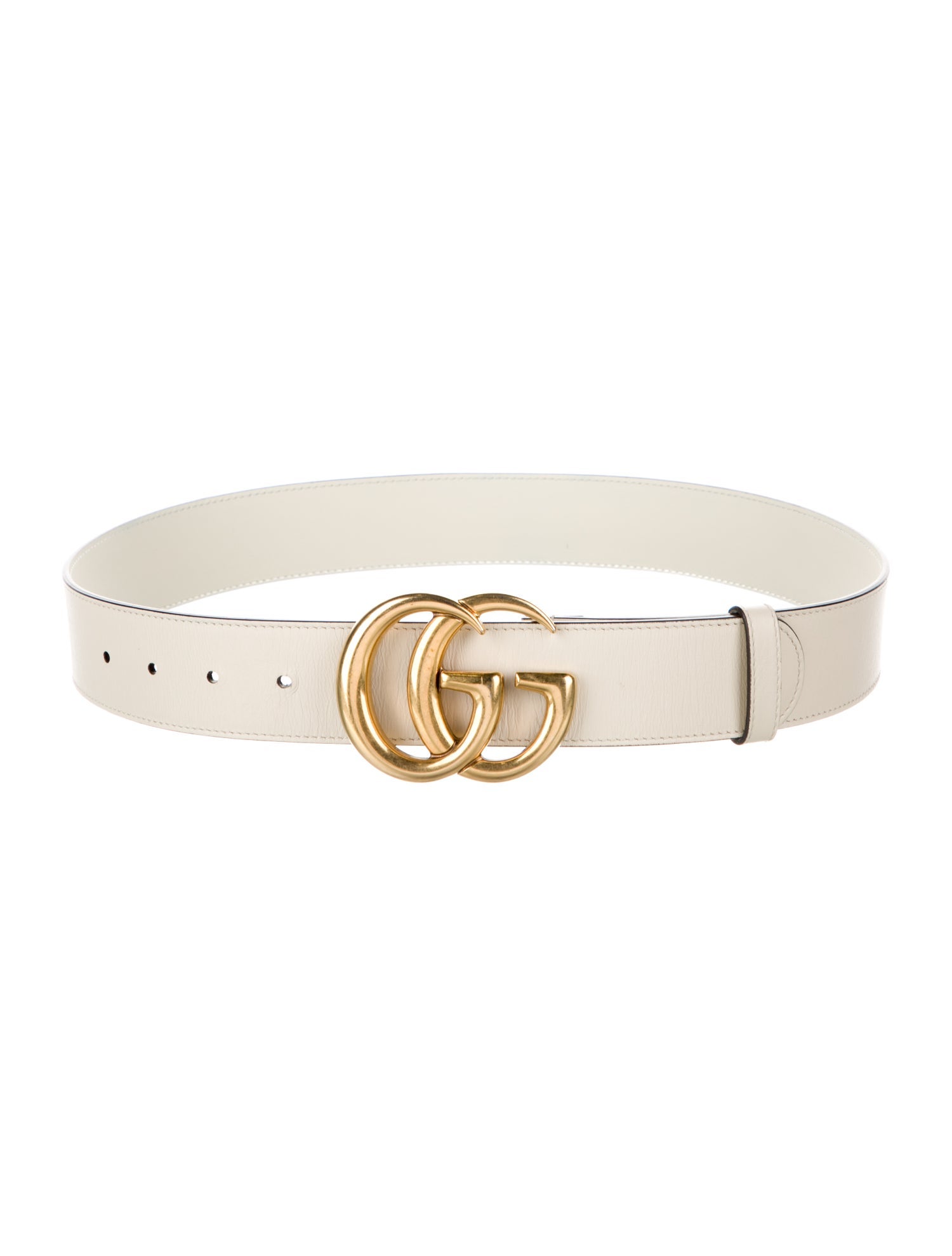 Gucci Double G Logo Leather Belt