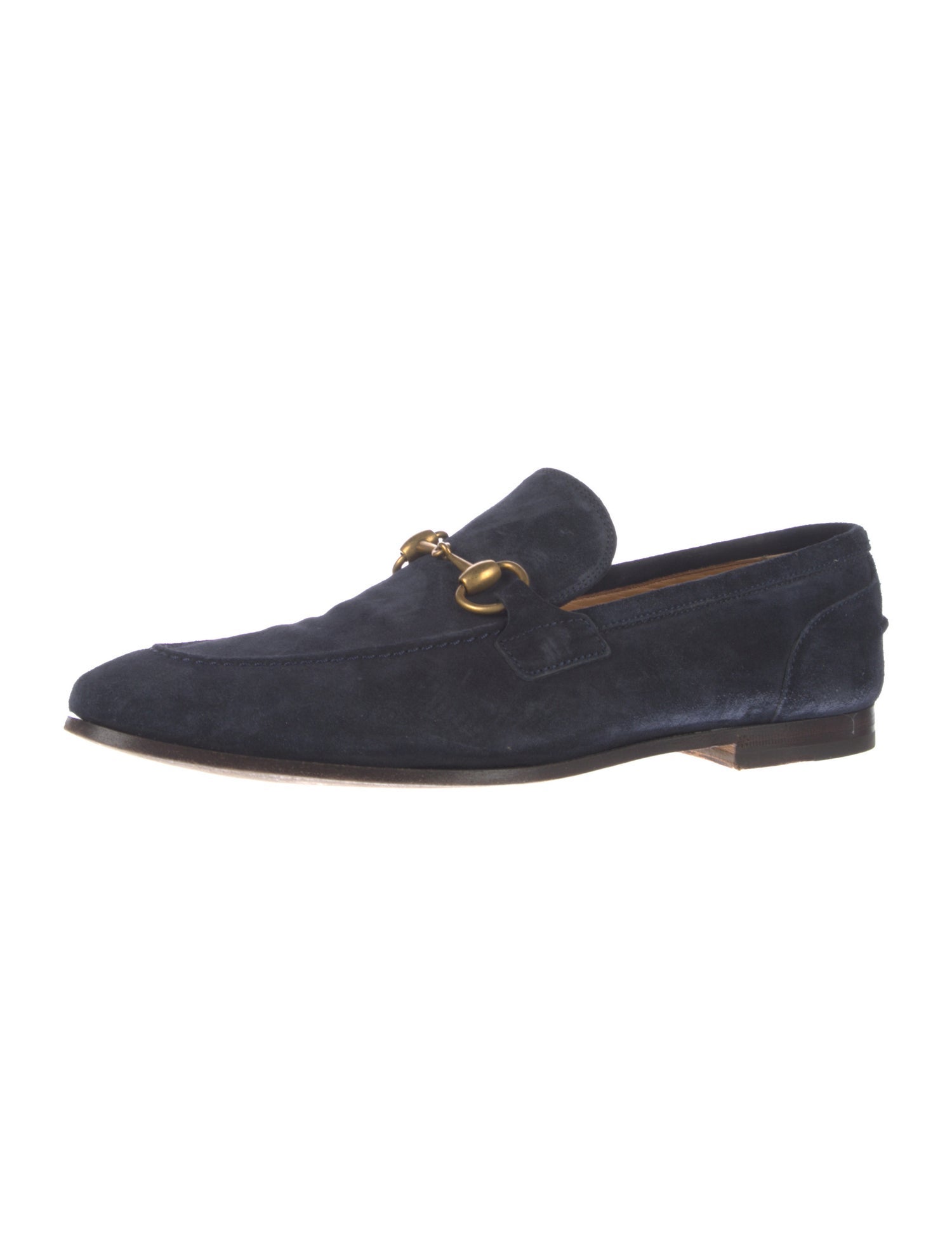 Gucci Horsebit Accent Suede Dress Loafers