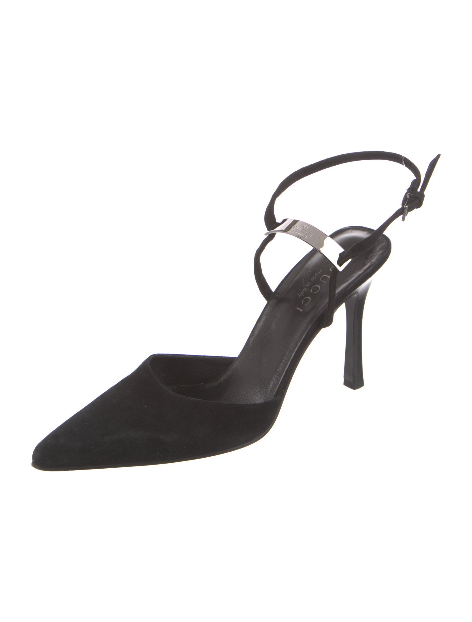 Gucci Suede Slingback Pumps