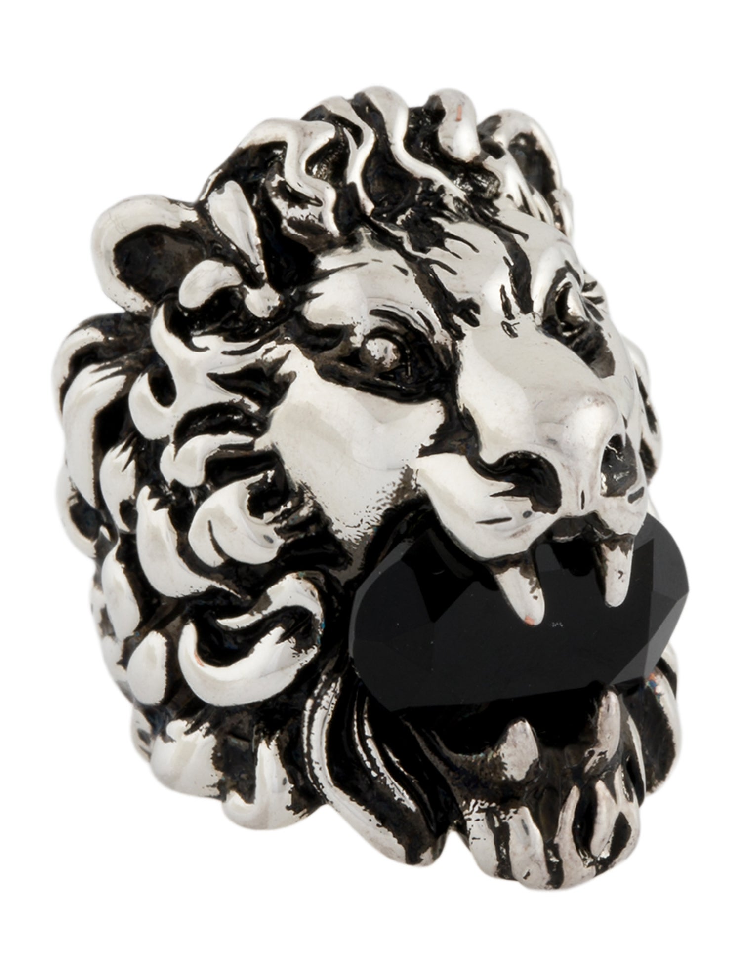 Gucci Crystal Lion Head Ring