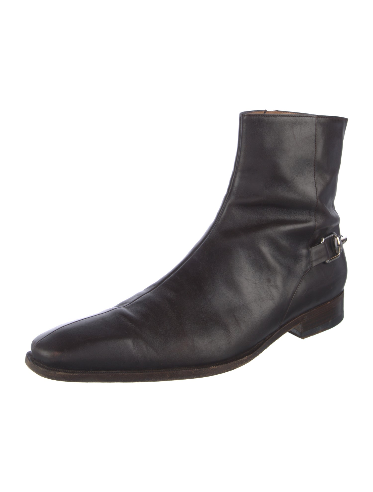 Gucci Horsebit Accent Leather Boots