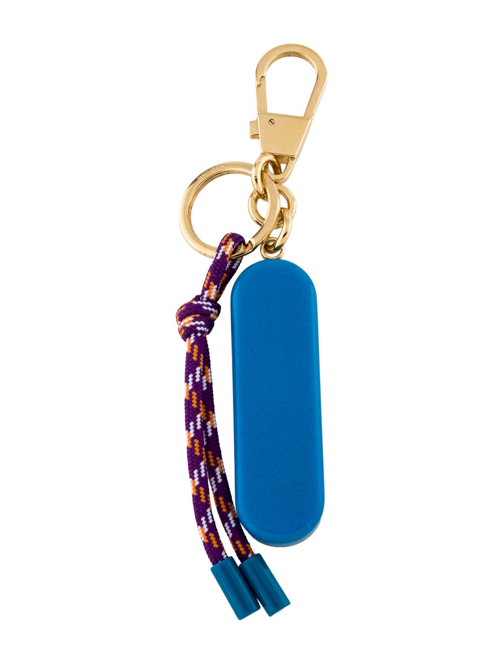 Blue pattern printed branded Gucci key chain with… - image 2