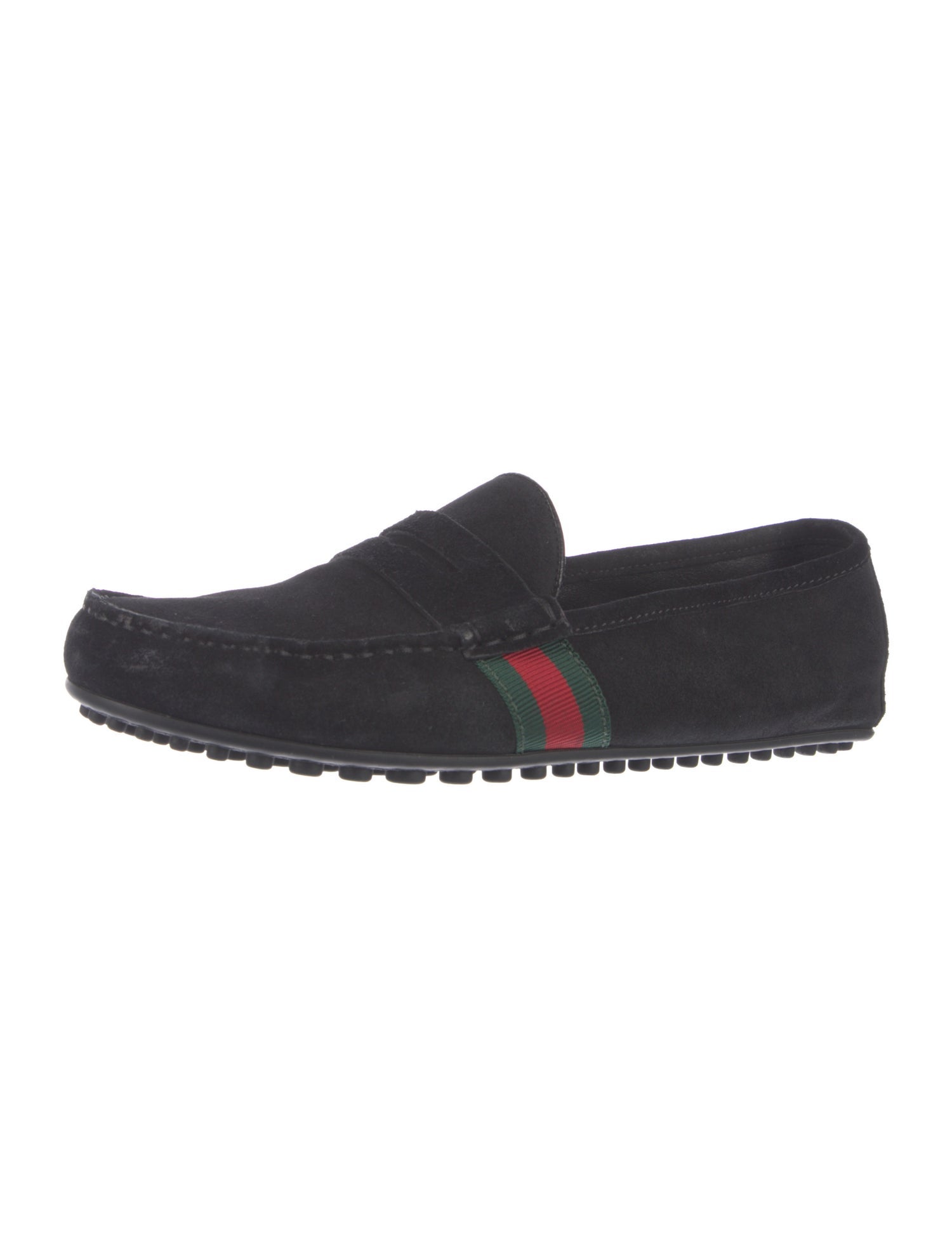 Gucci Web Accent Suede Drivers