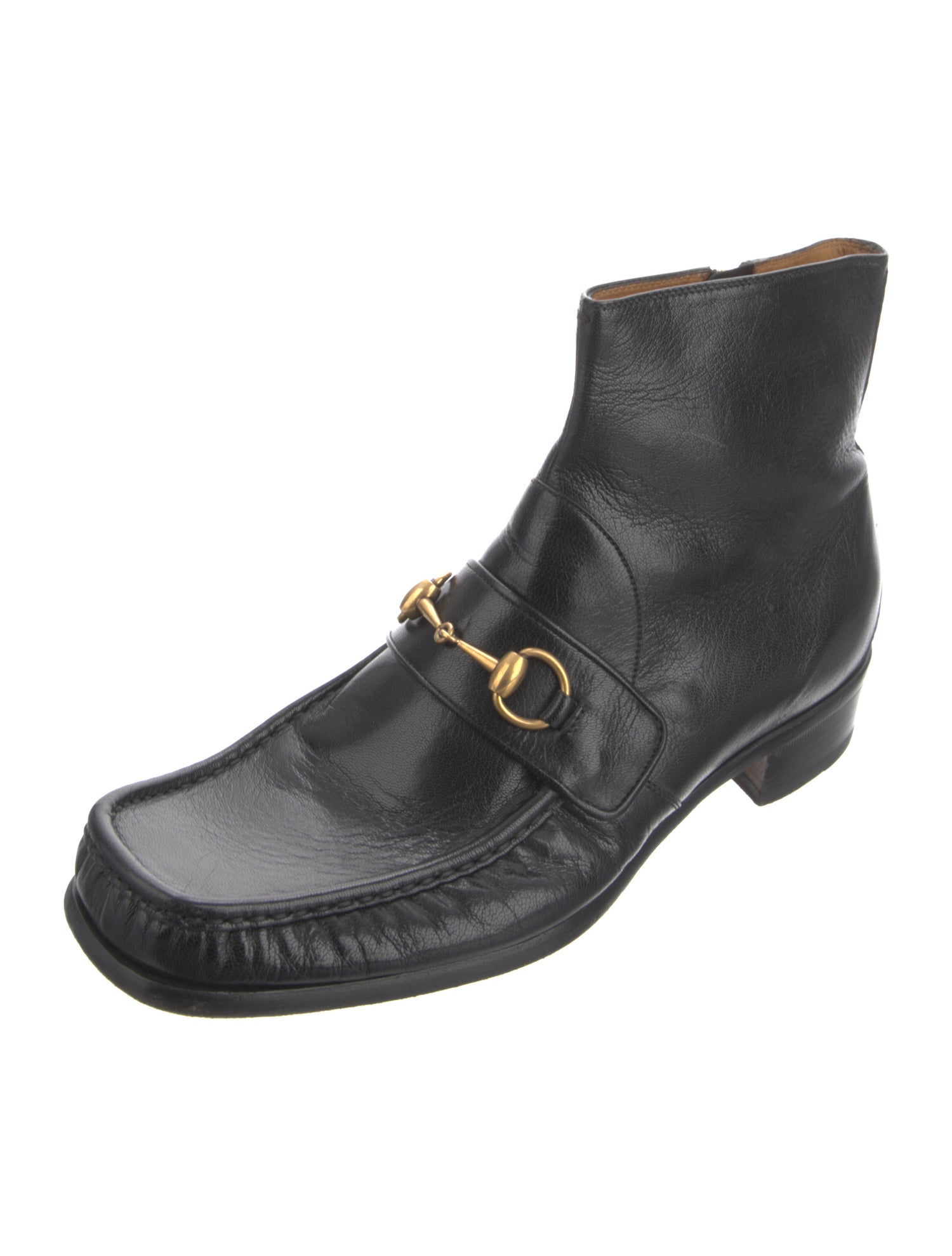 Gucci Horsebit Accent Leather Boots