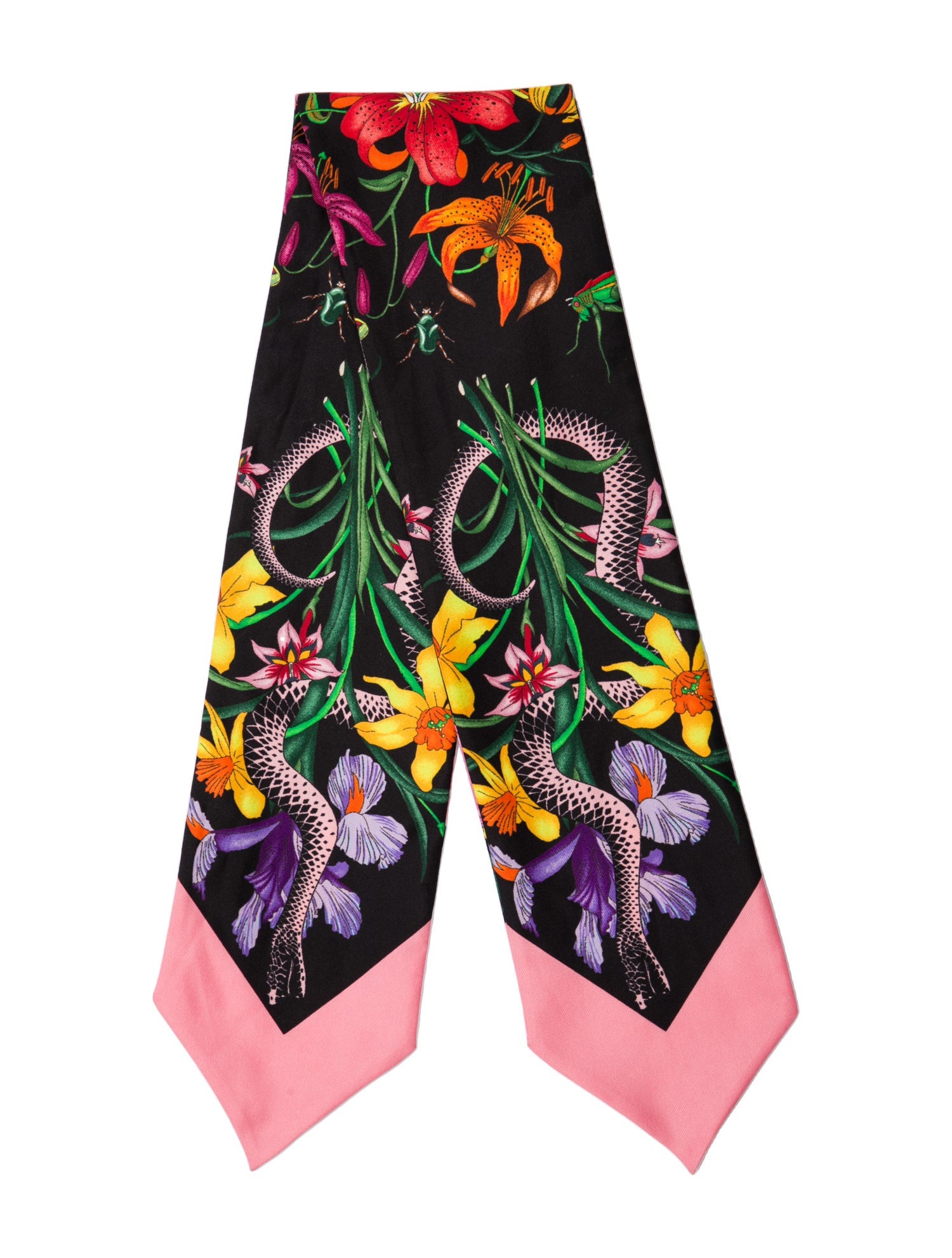 Gucci Silk Floral Print Scarf