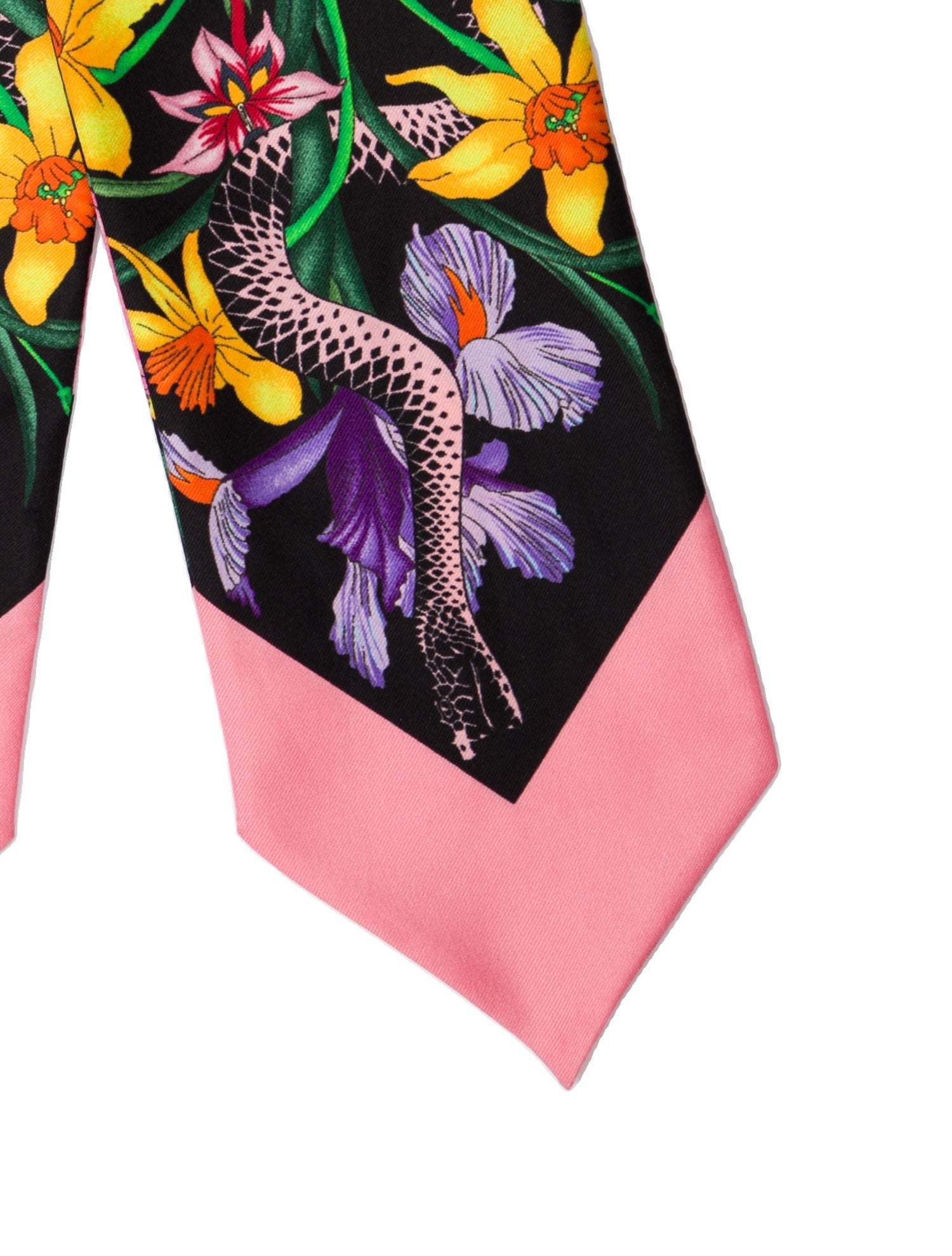 Gucci Silk Floral Print Scarf