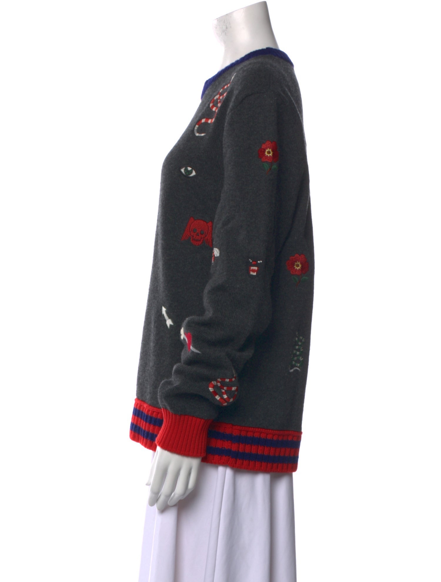 Gucci Printed Crew Neck Pullover