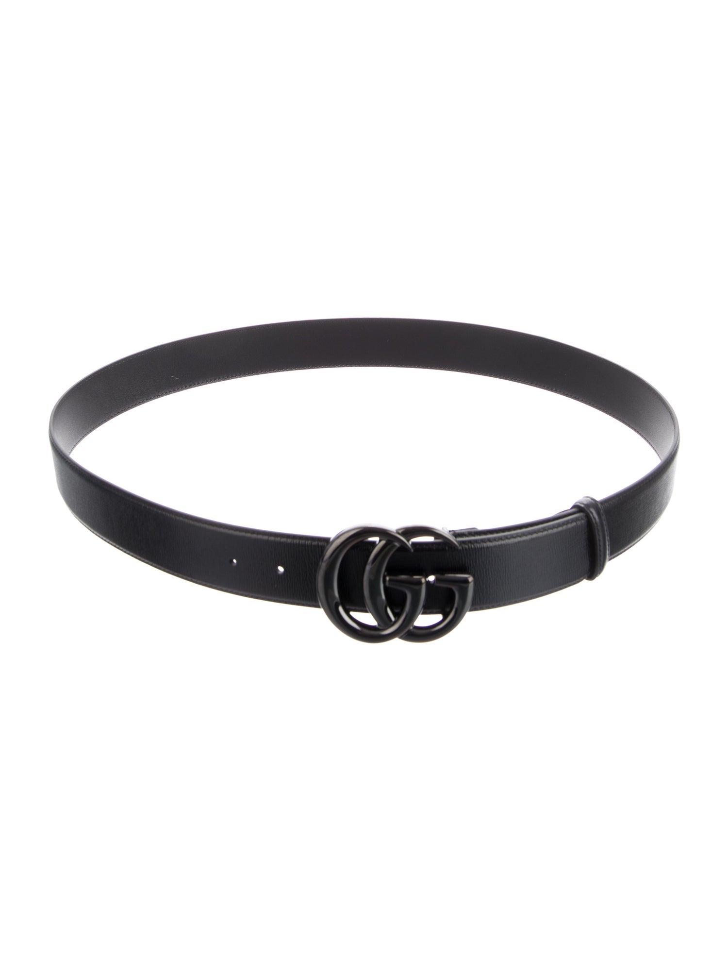 Gucci Double G Logo Leather Belt