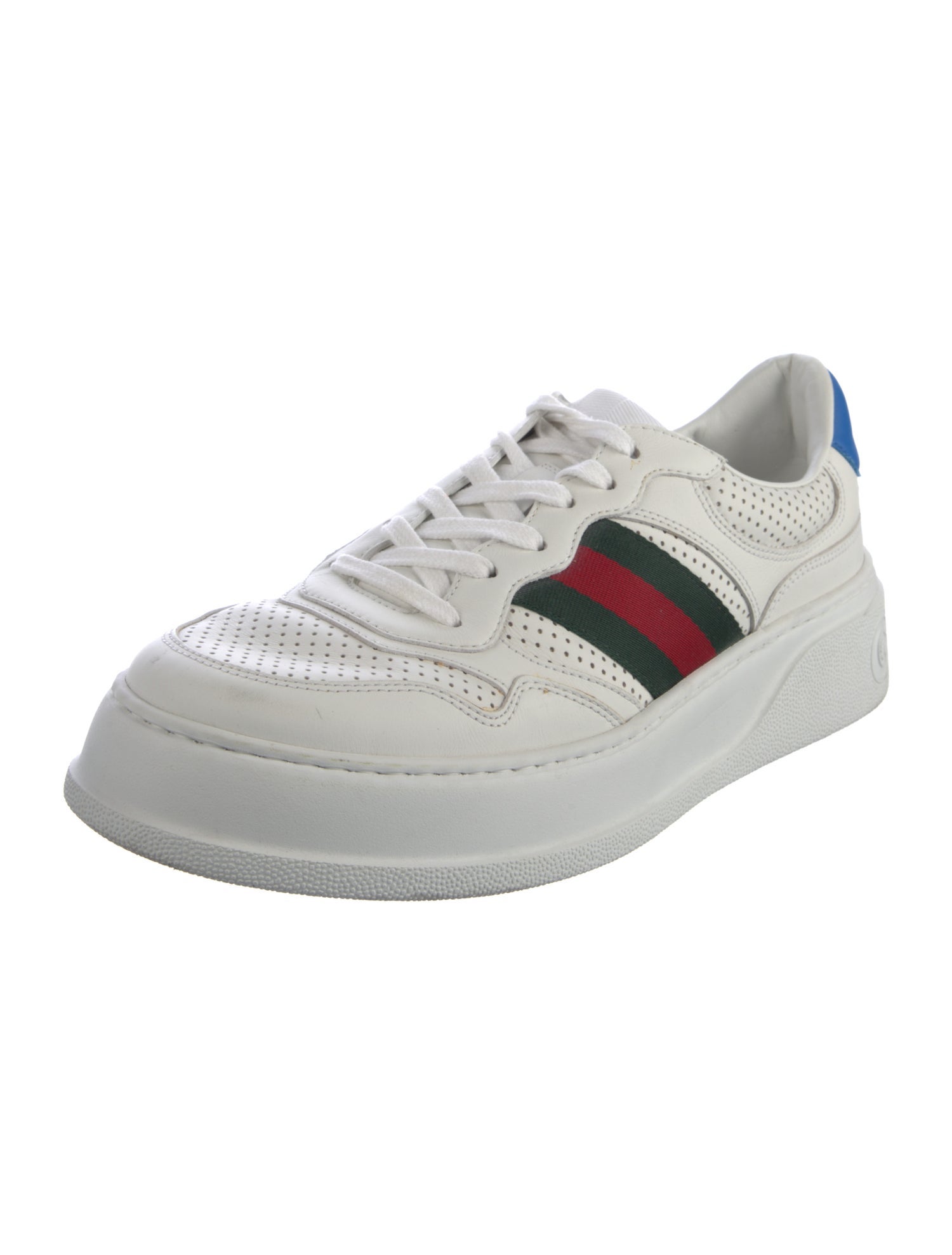 Gucci Web Accent Leather Athletic Sneakers