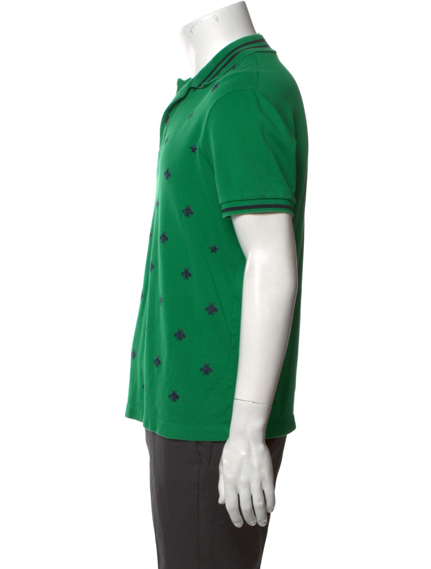 Gucci Bee Accent Printed Polo Shirt