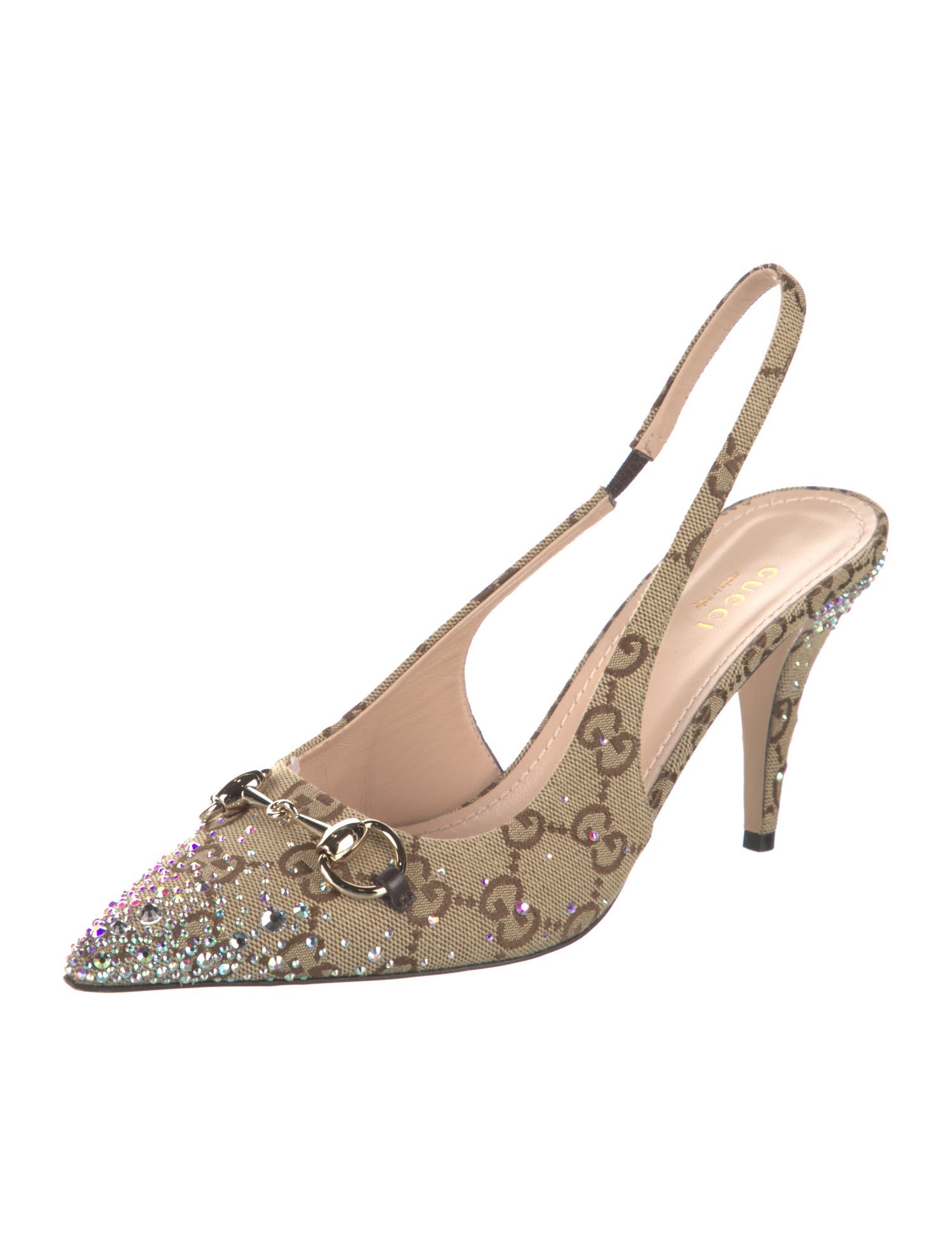 Gucci GG Canvas Canvas Slingback Pumps