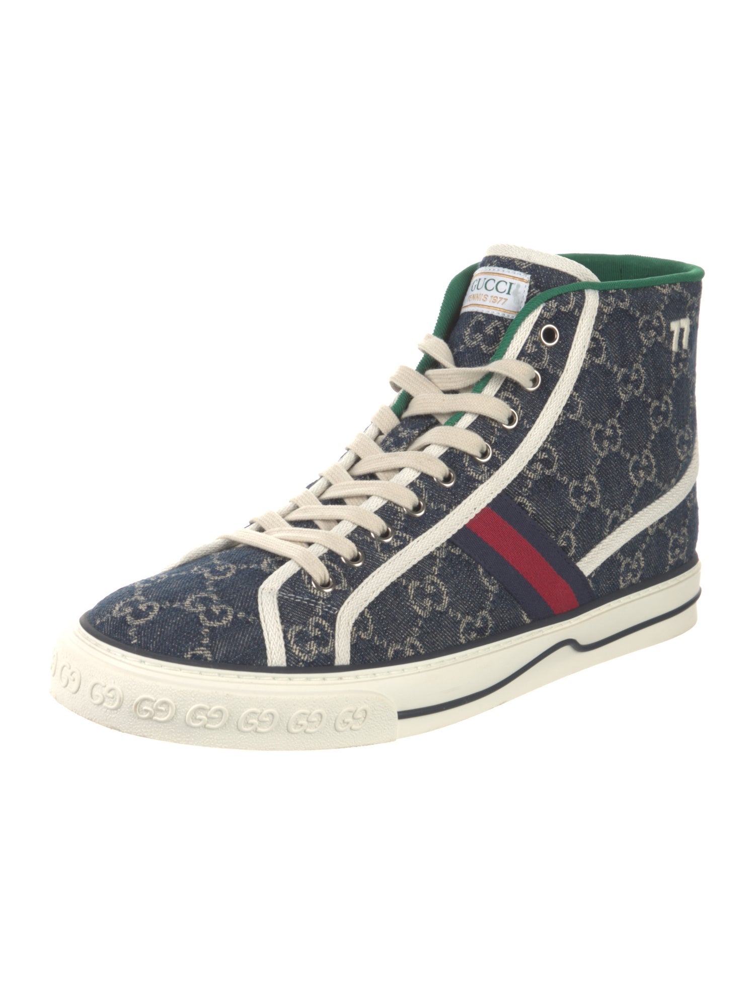 Gucci Sylvie Web Accent Denim Sneakers
