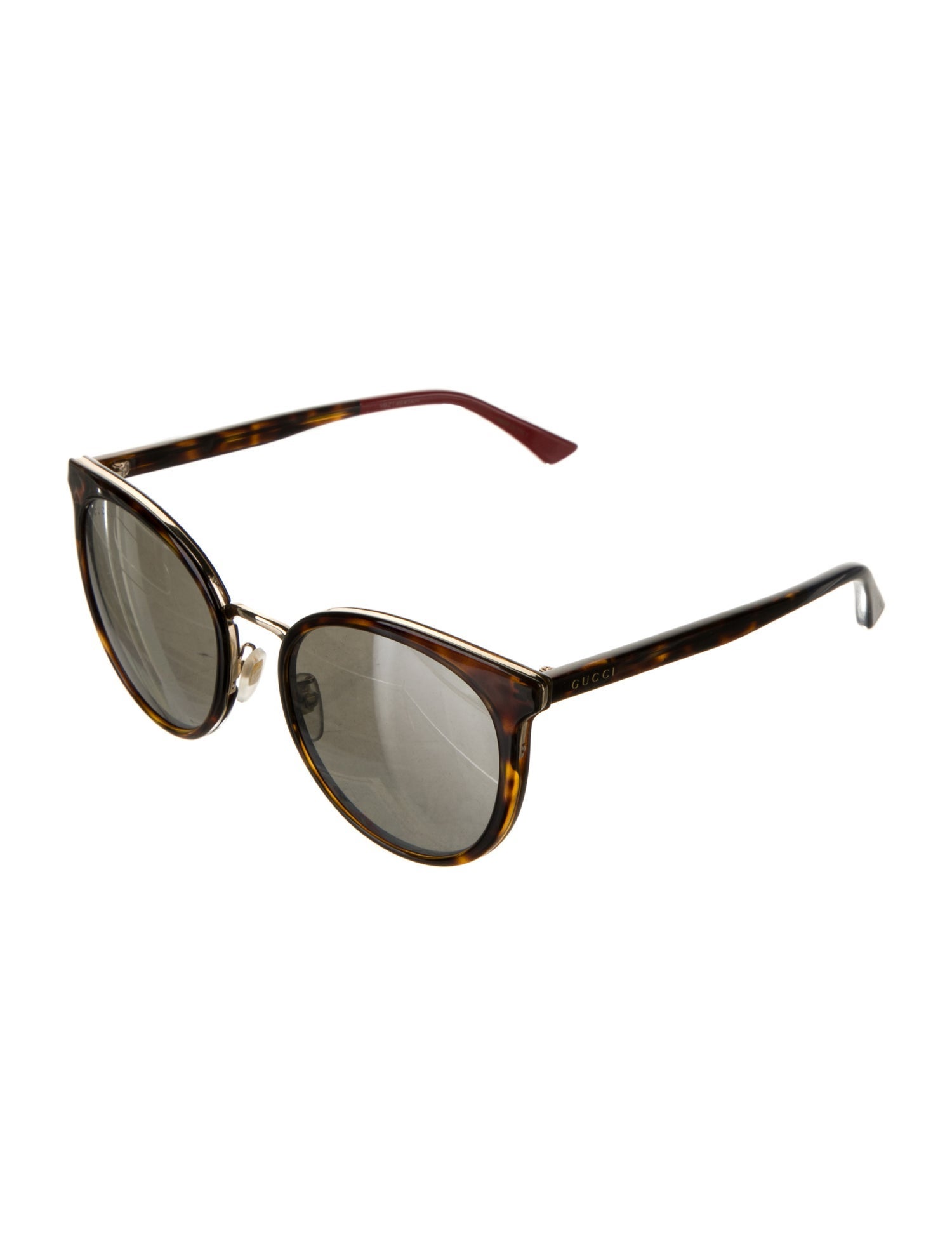 Gucci Sylvie Web Accent Round Sunglasses