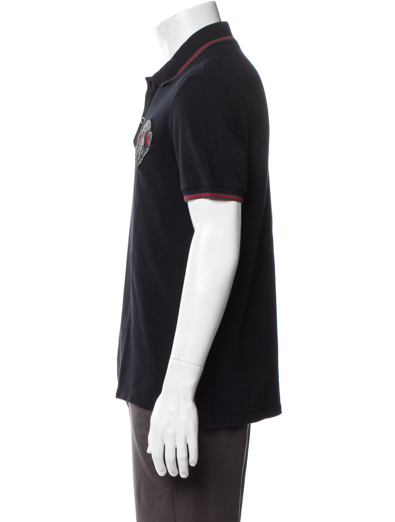 Gucci Web Accent Striped Polo Shirt