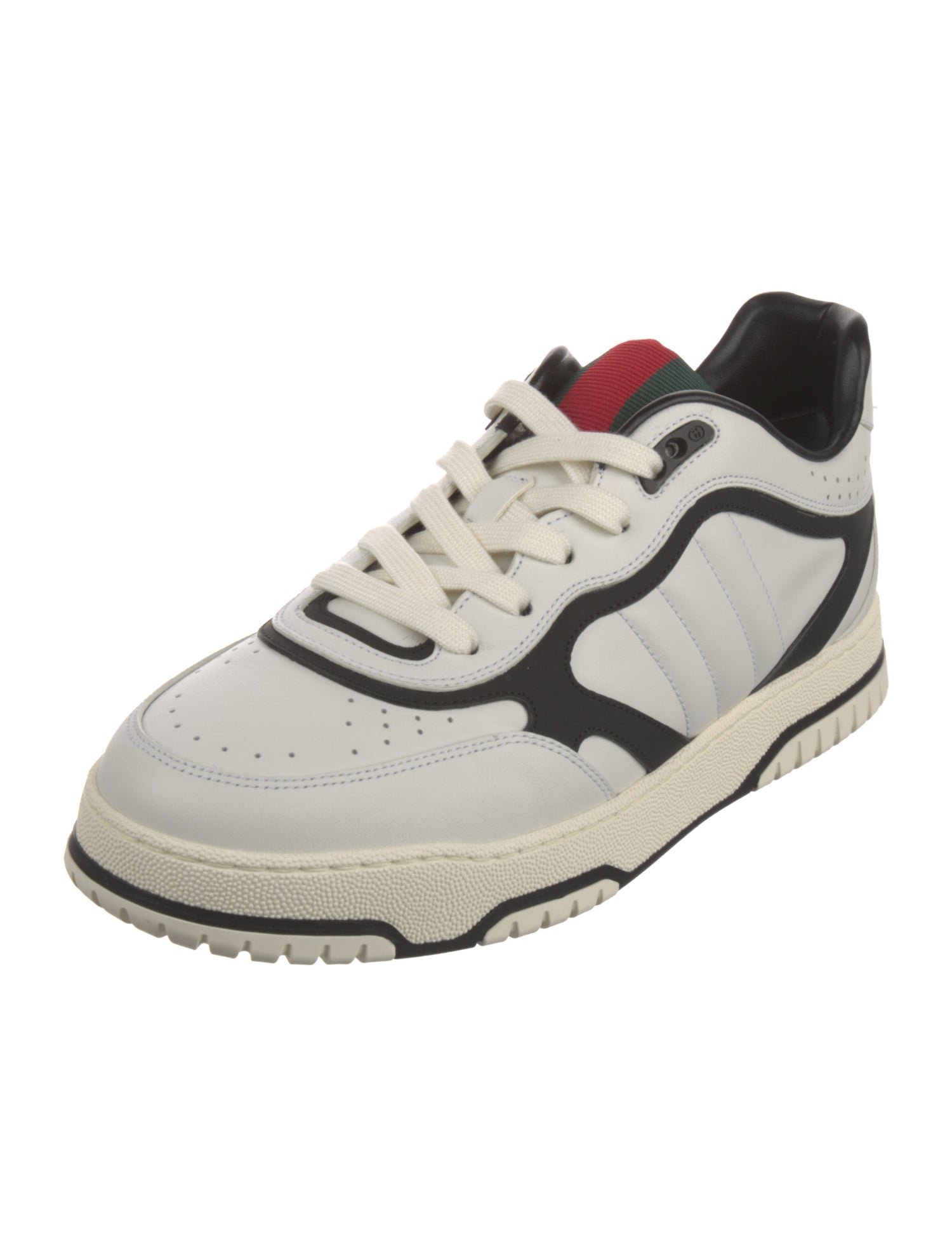 Gucci Web Accent Leather Sneakers w/ Tags