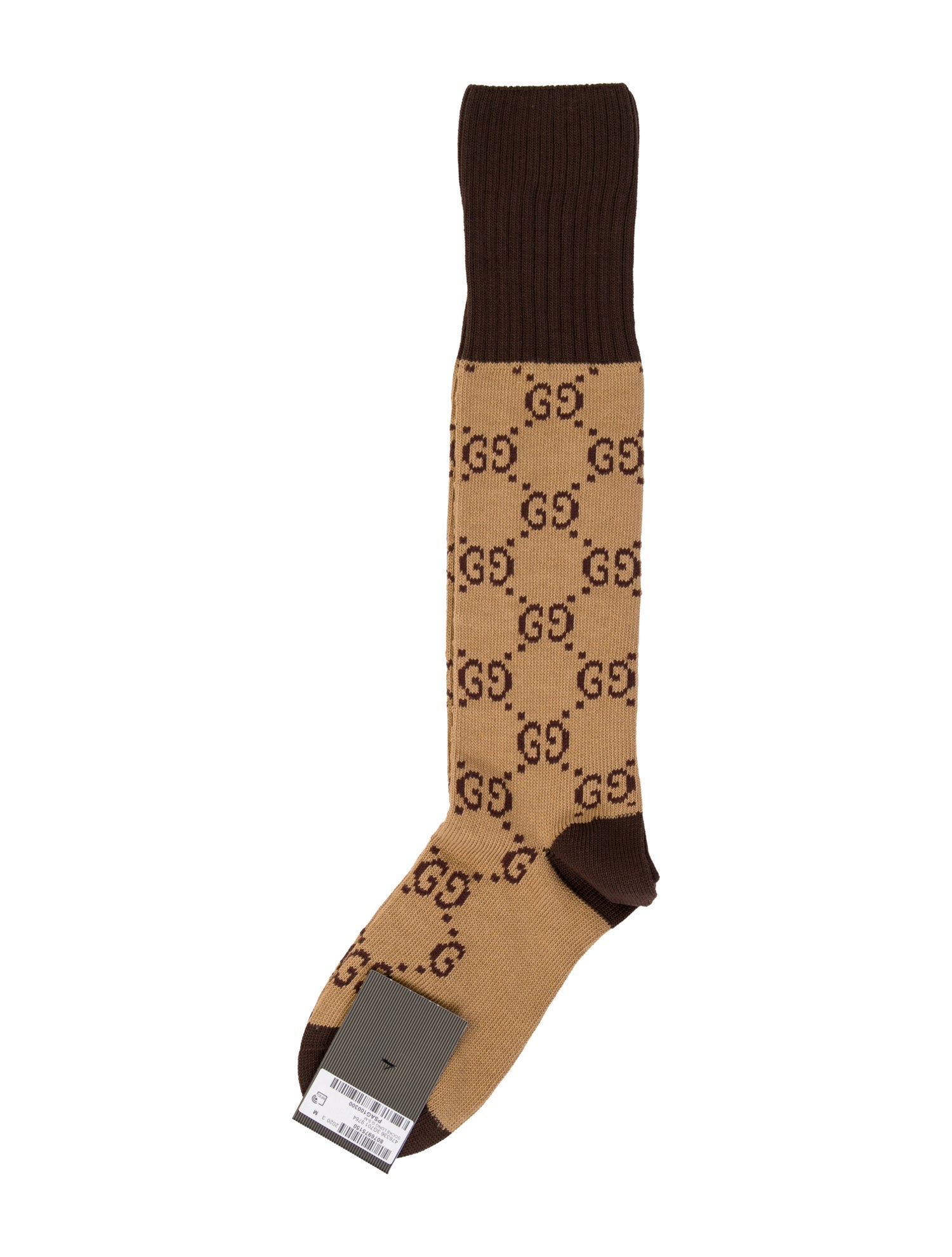 Gucci Cotton GG Pattern Print Long Socks Size M w/Tags