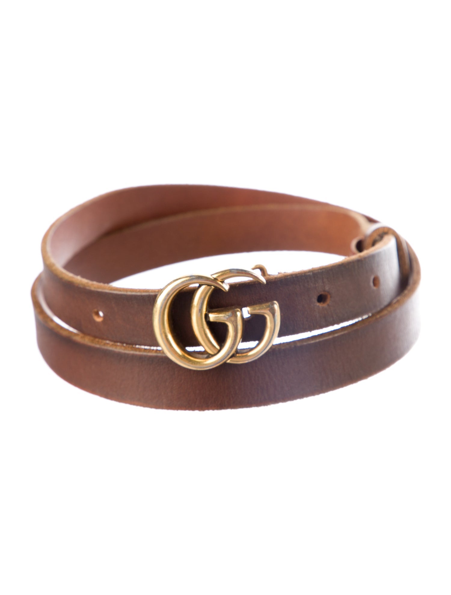 Gucci Double G Logo Skinny Belt