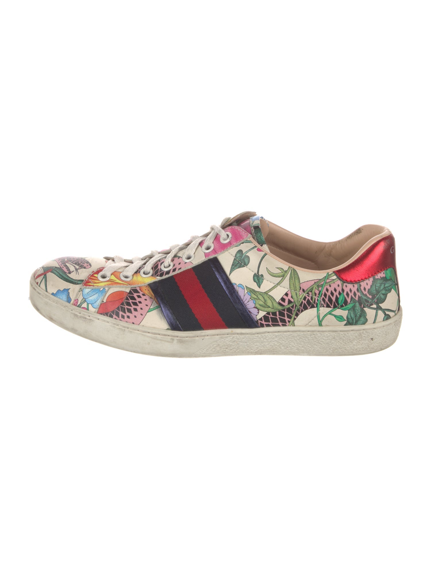 Gucci Sylvie Web Accent Leather Sneakers