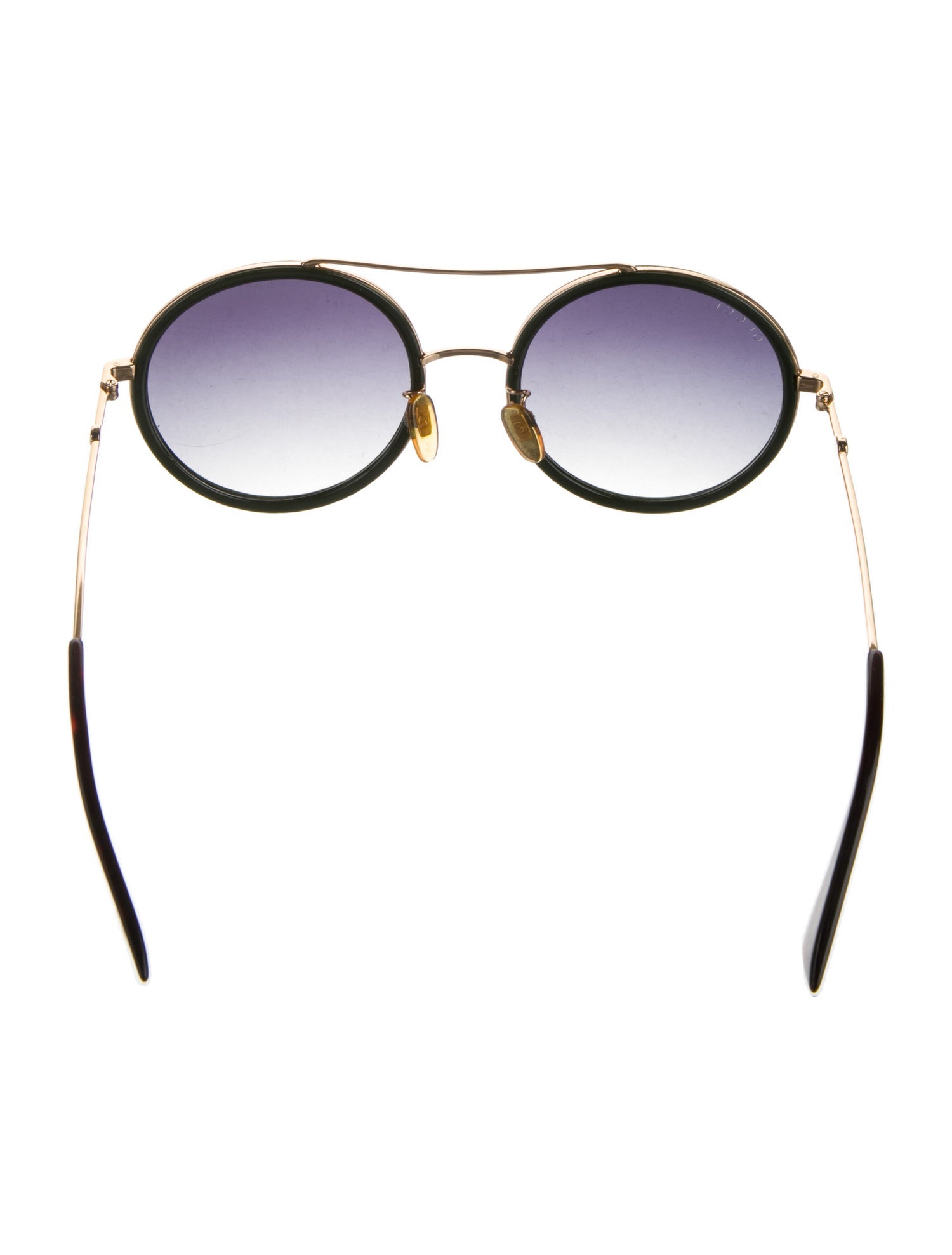Gucci Web Accent Round Sunglasses