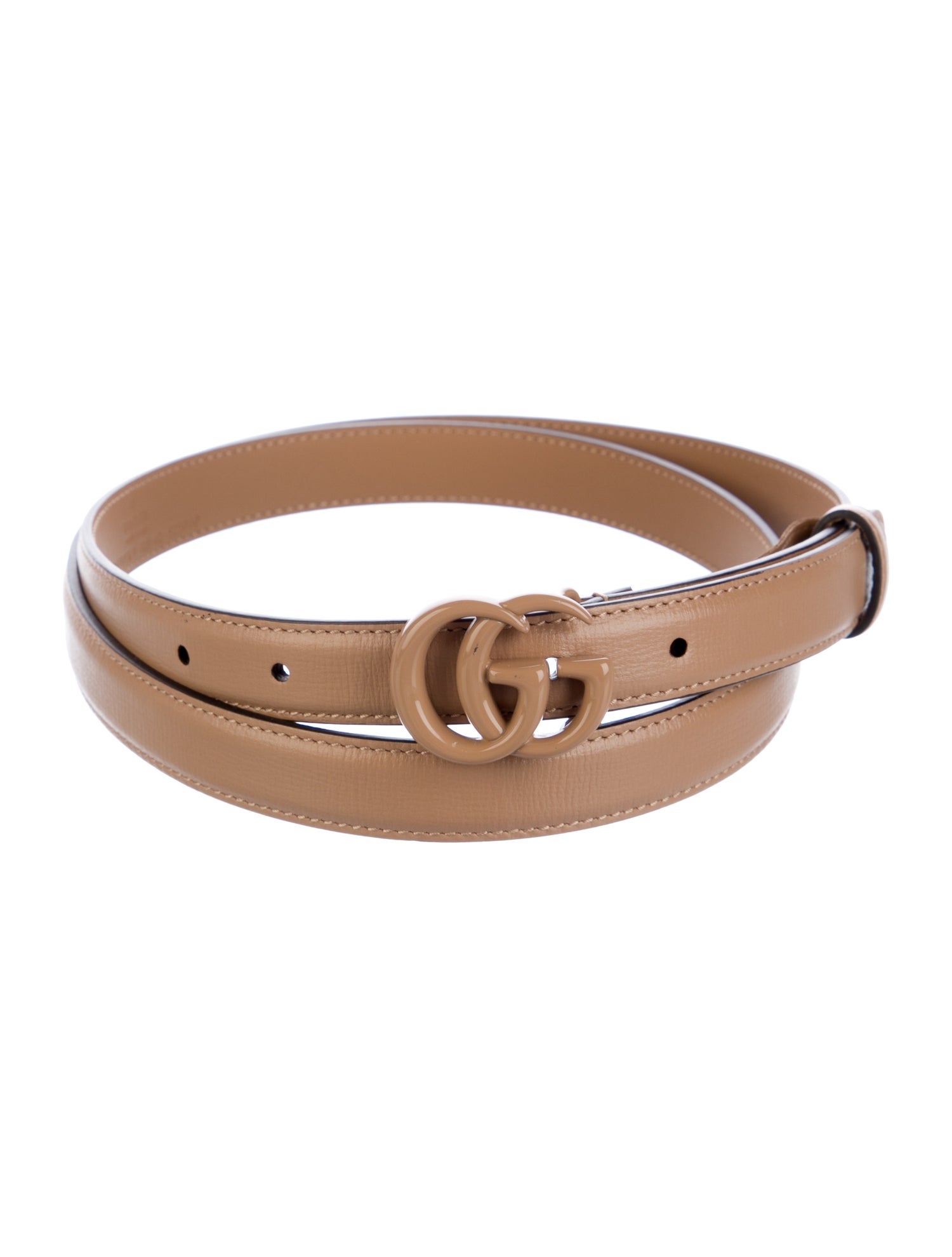 Gucci Double G Logo Skinny Belt