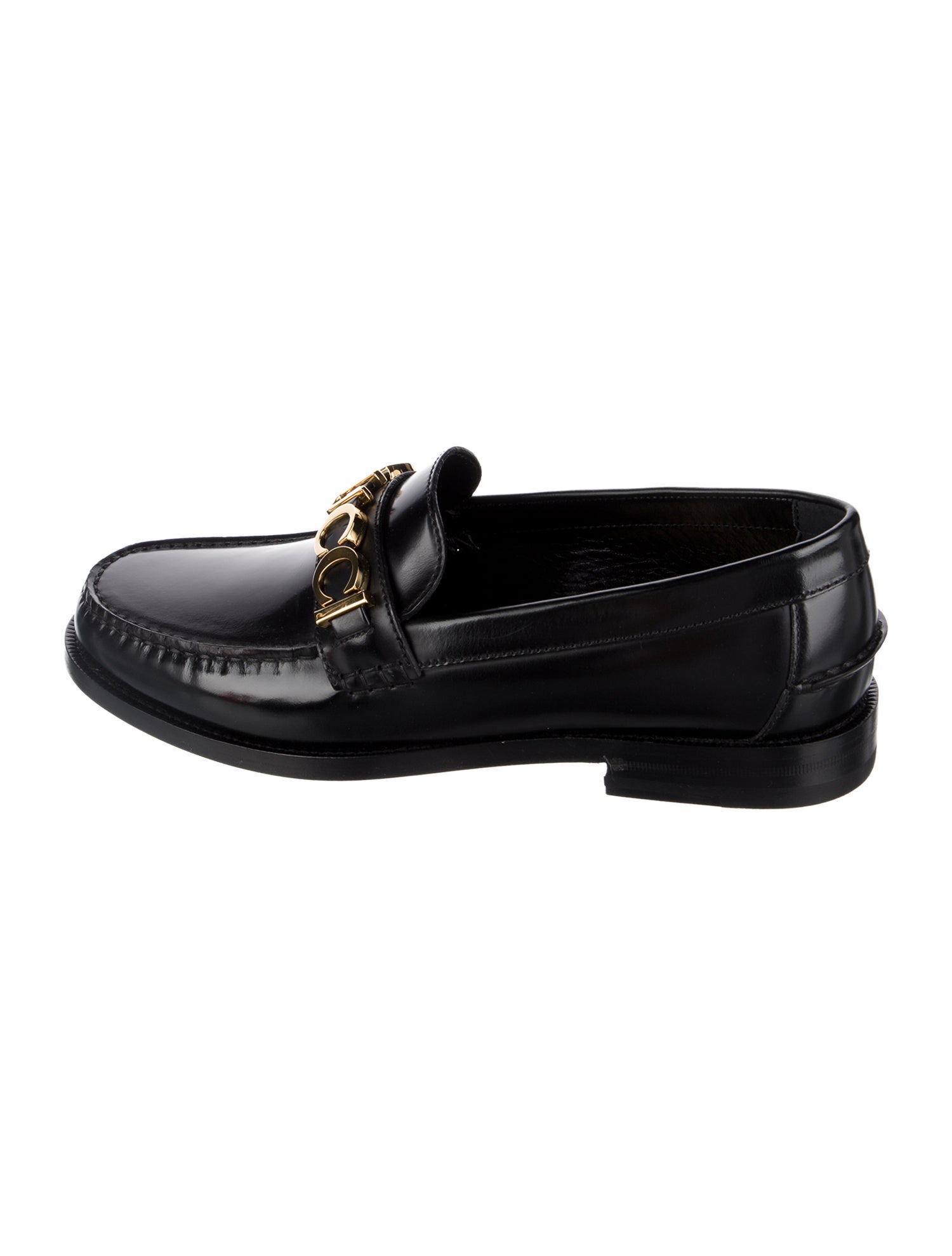 Gucci Interlocking G Logo Leather Dress Loafers