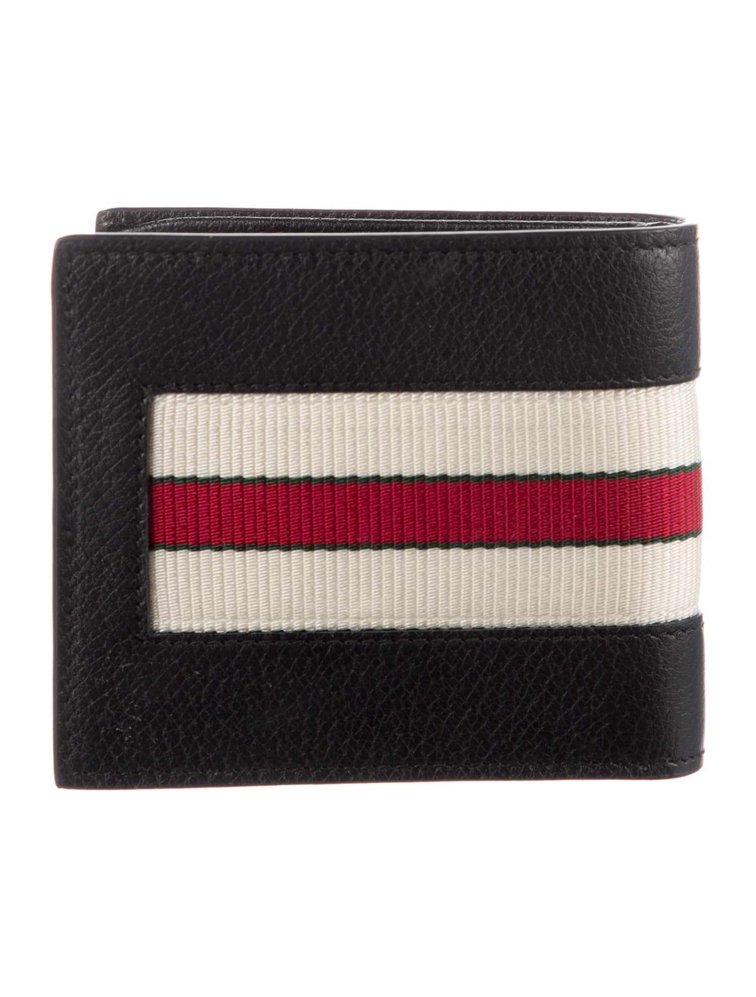 Gucci Web Accent Leather Bifold Wallet