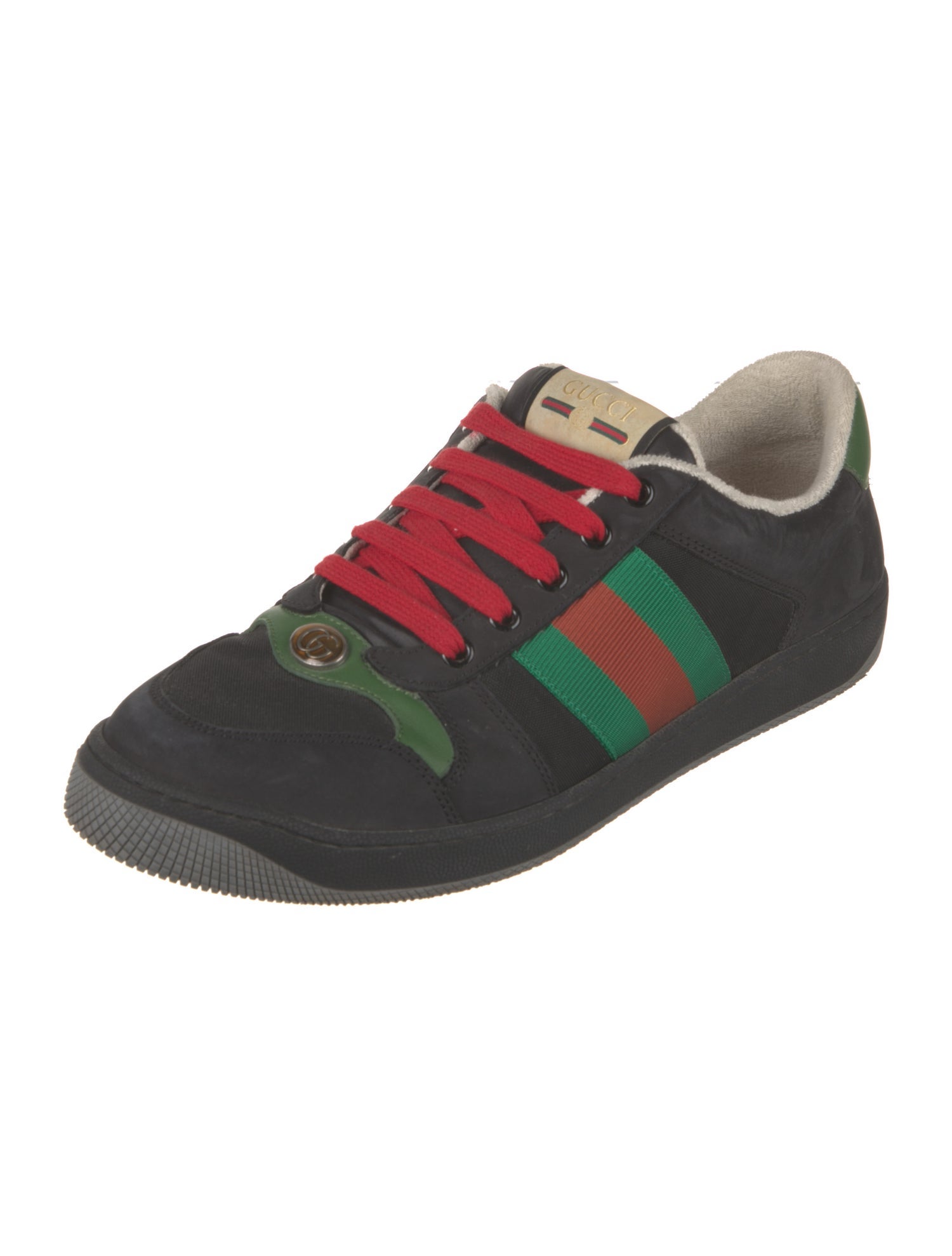 Gucci Web Accent Suede Sneakers