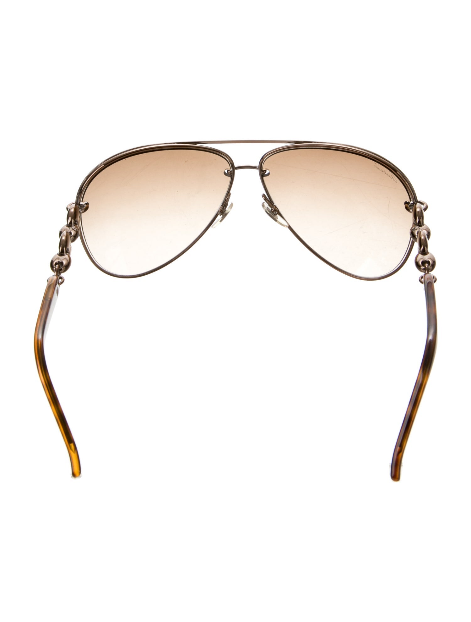 Gucci Marina Chain Accent Aviator Sunglasses