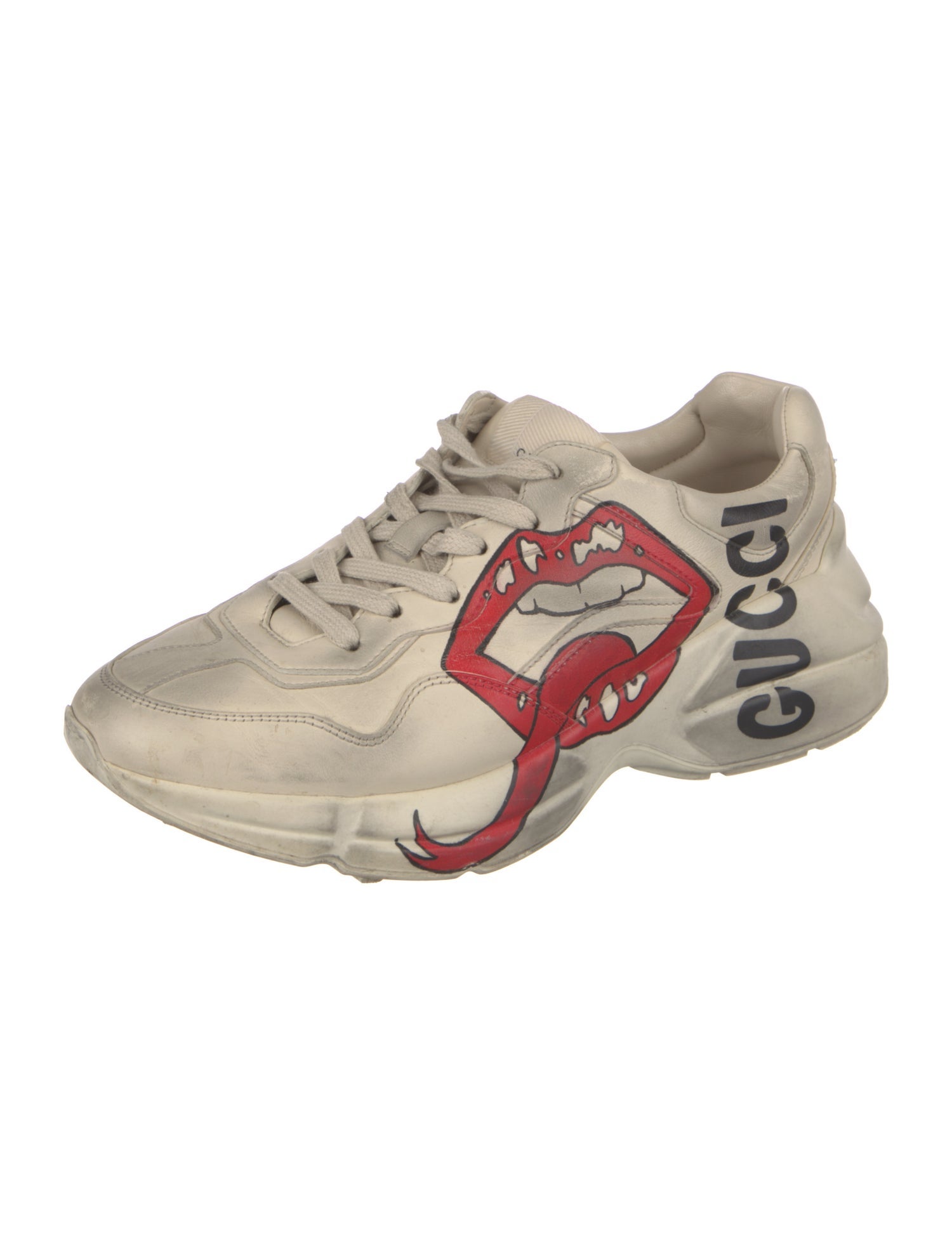 Gucci Leather Printed Sneakers