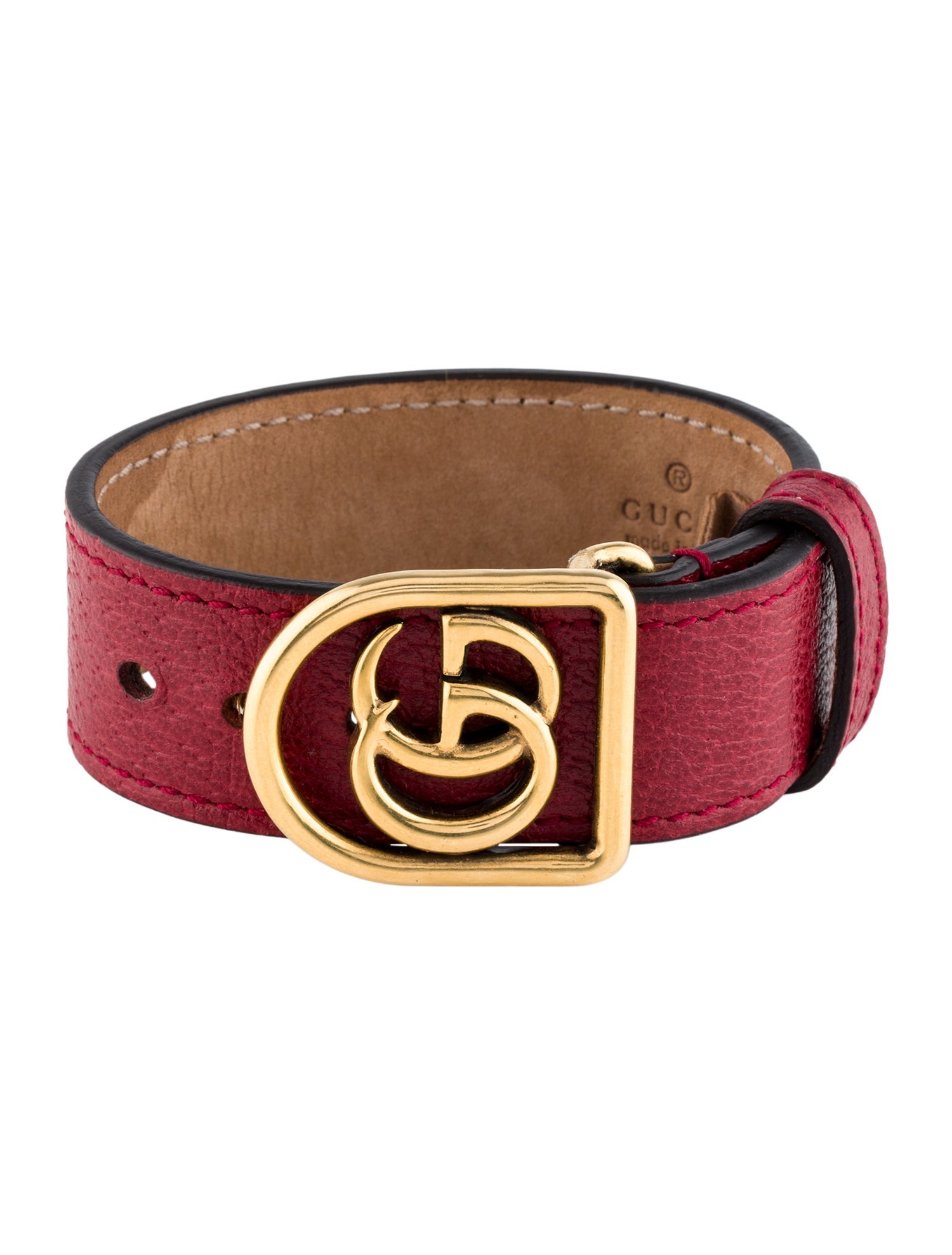 Gucci Leather Double G Wrap Bracelet