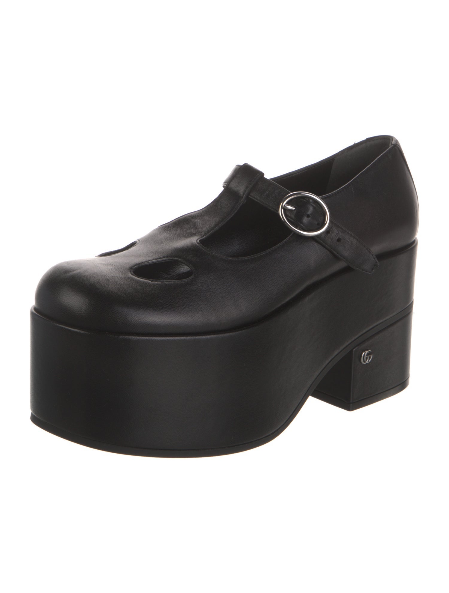 Gucci Double G Logo Leather Pumps