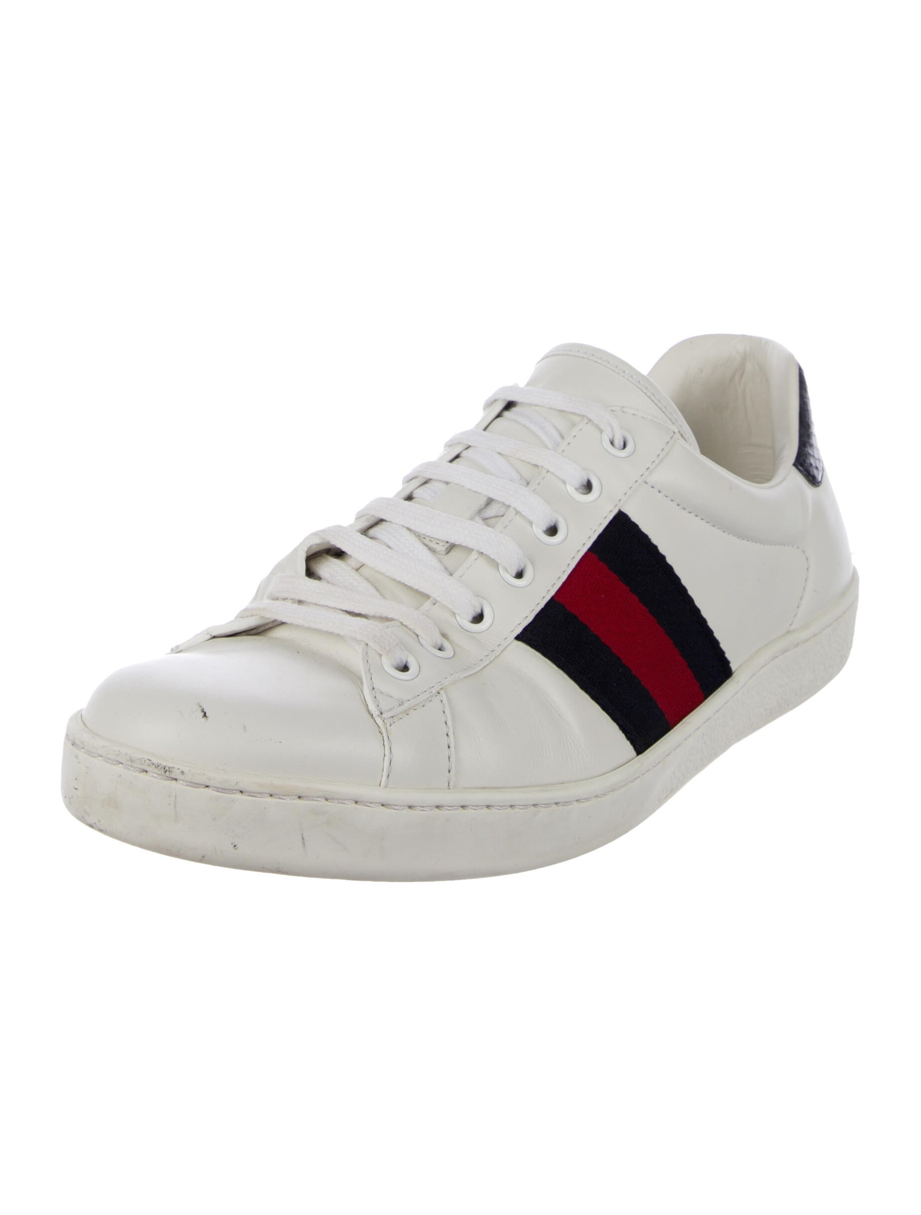 Gucci Leather Striped Sneakers