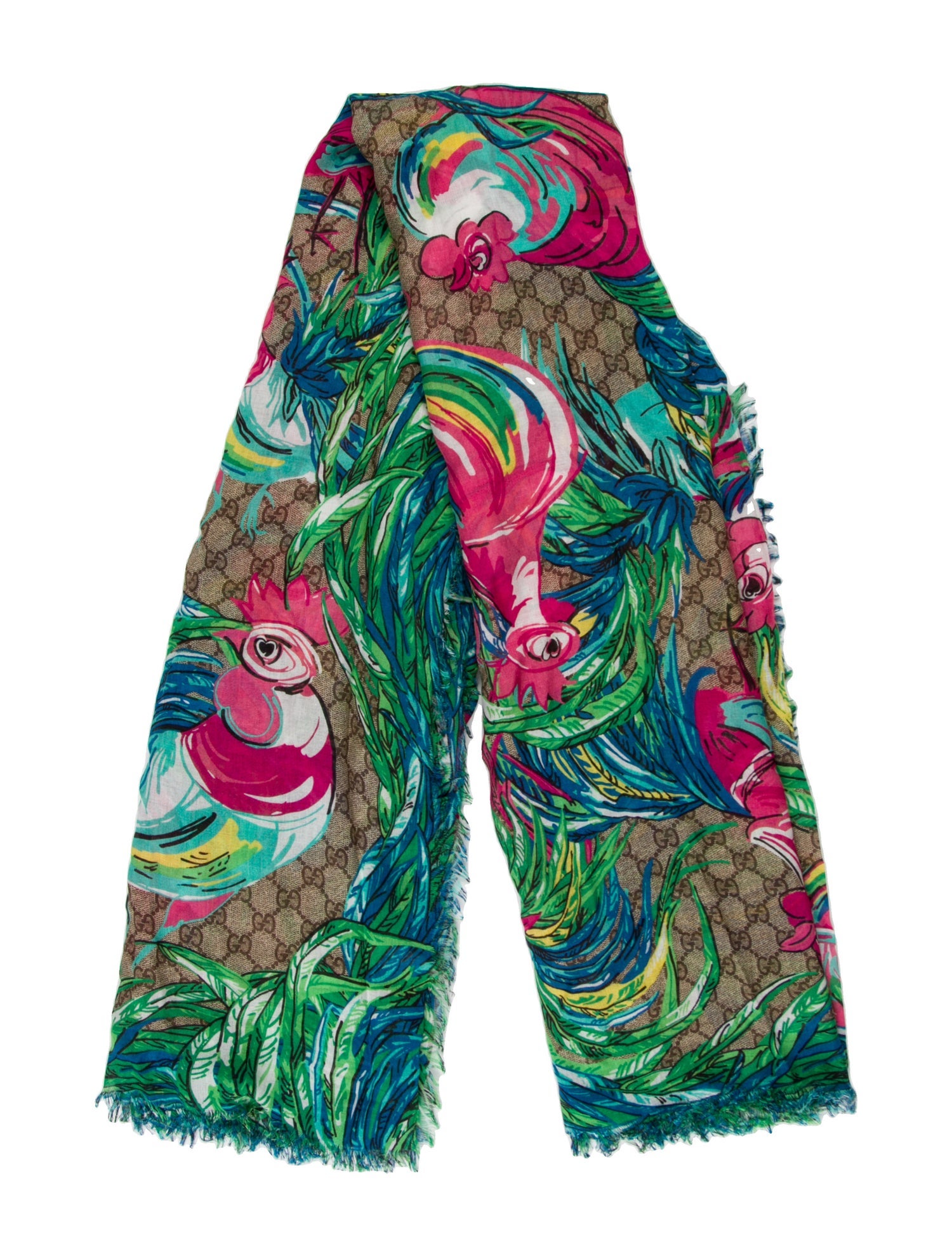 Gucci Silk Blooms Print Scarf