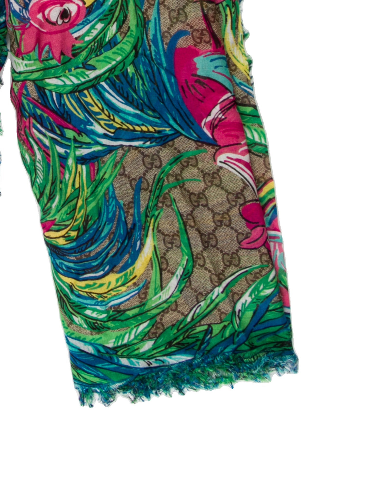 Gucci Silk Blooms Print Scarf