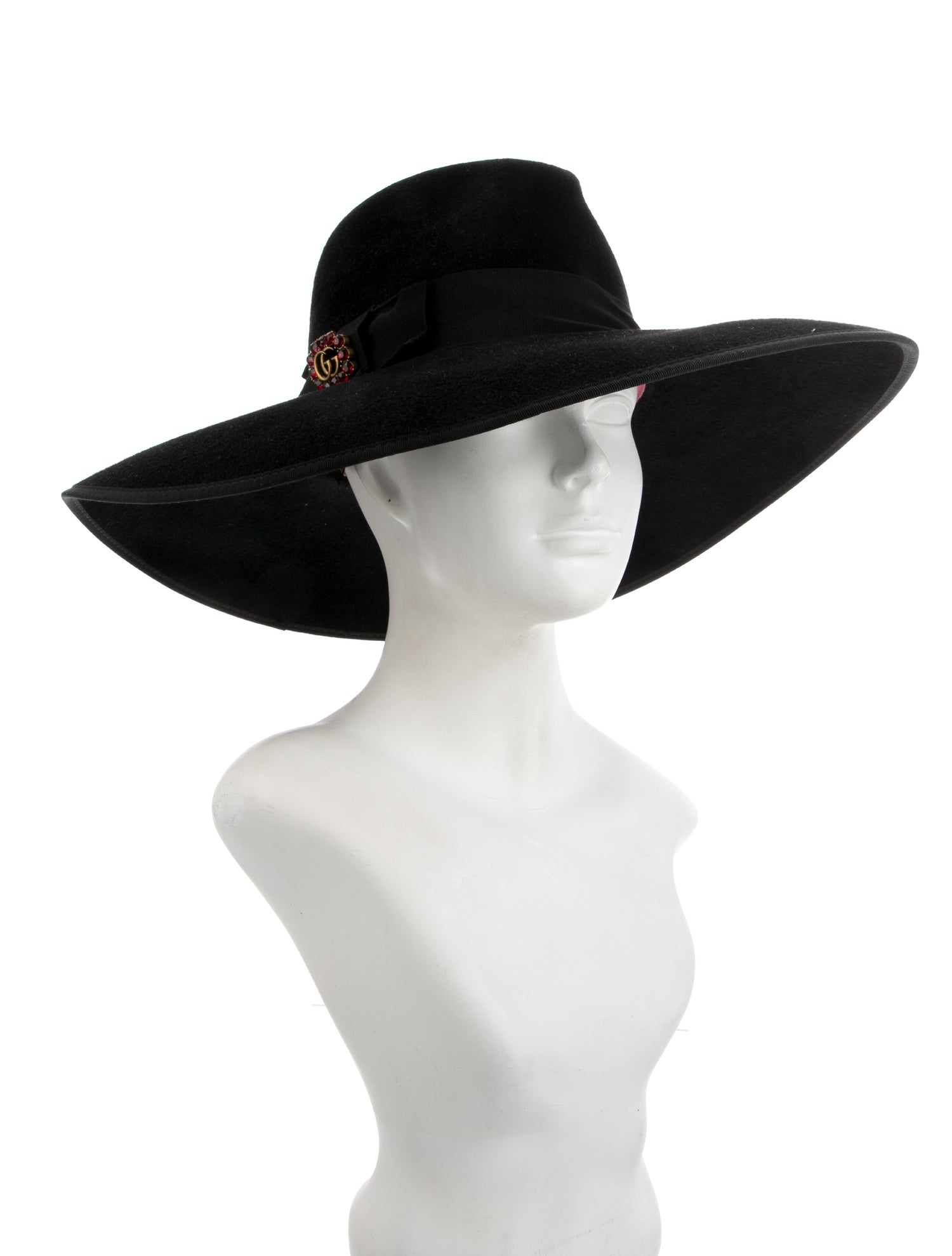 Gucci Wide Brim Felt Sun Hat