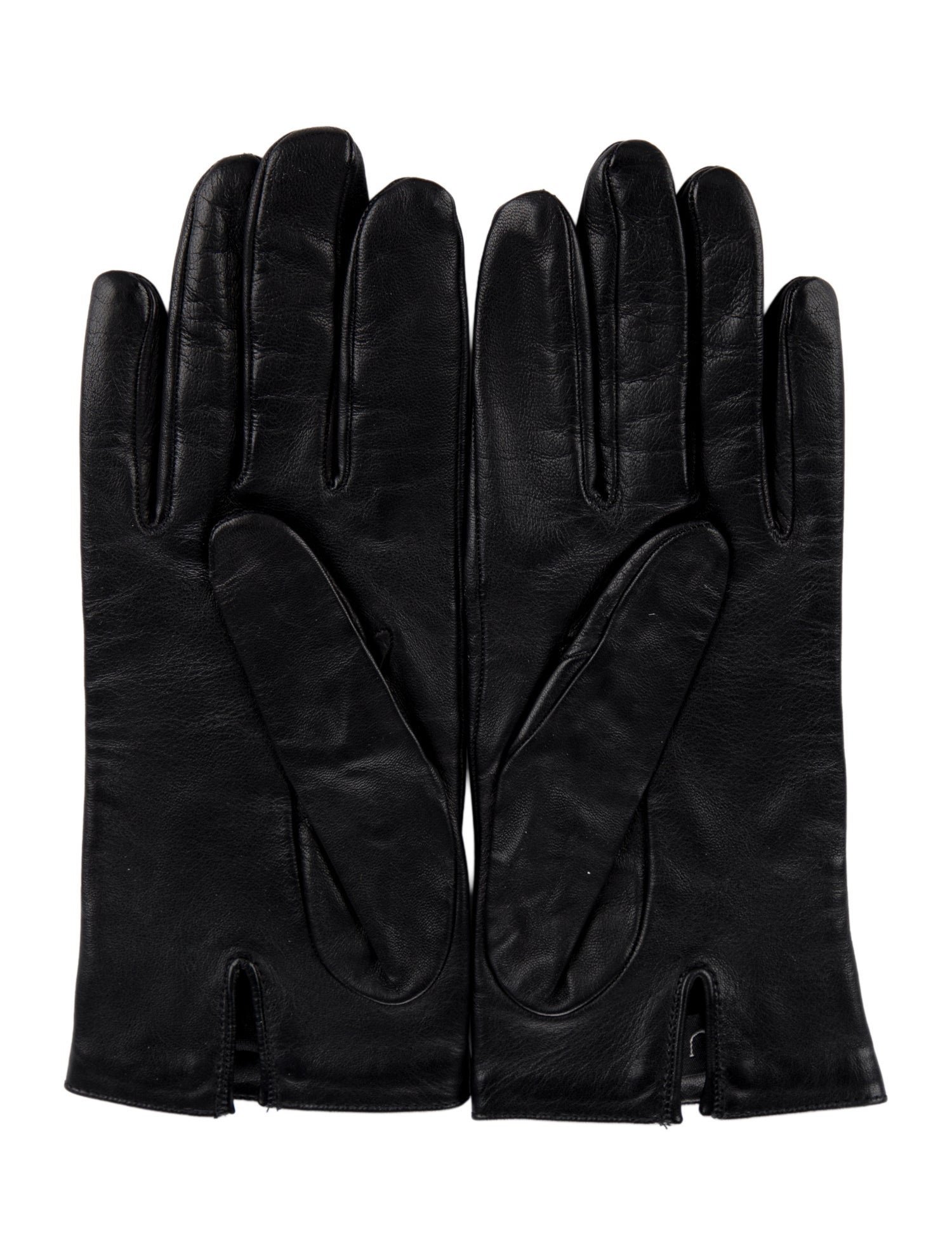 Gucci Black Leather Gloves With Horsebit Detail Size 7