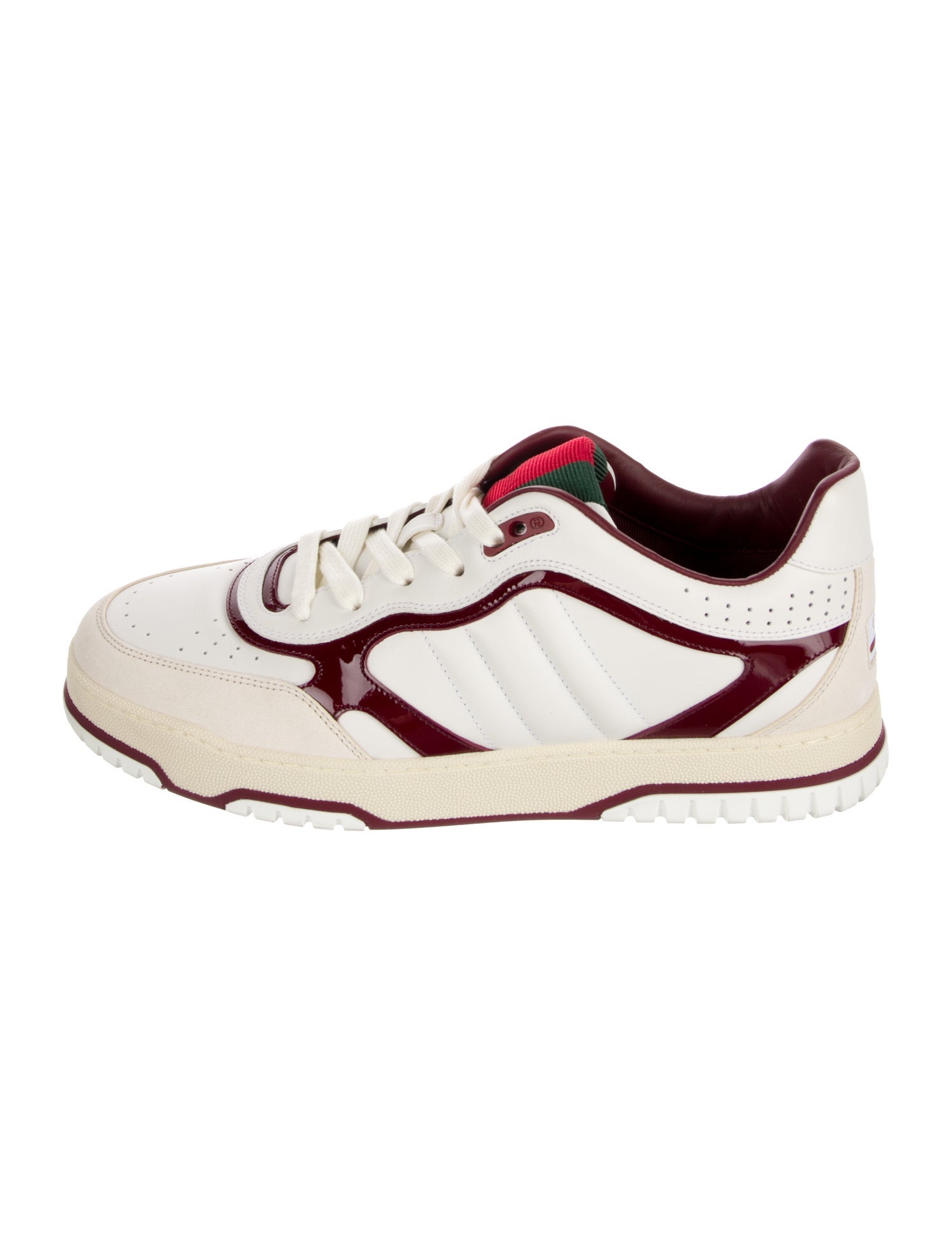 Gucci Web Accent Leather Sneakers