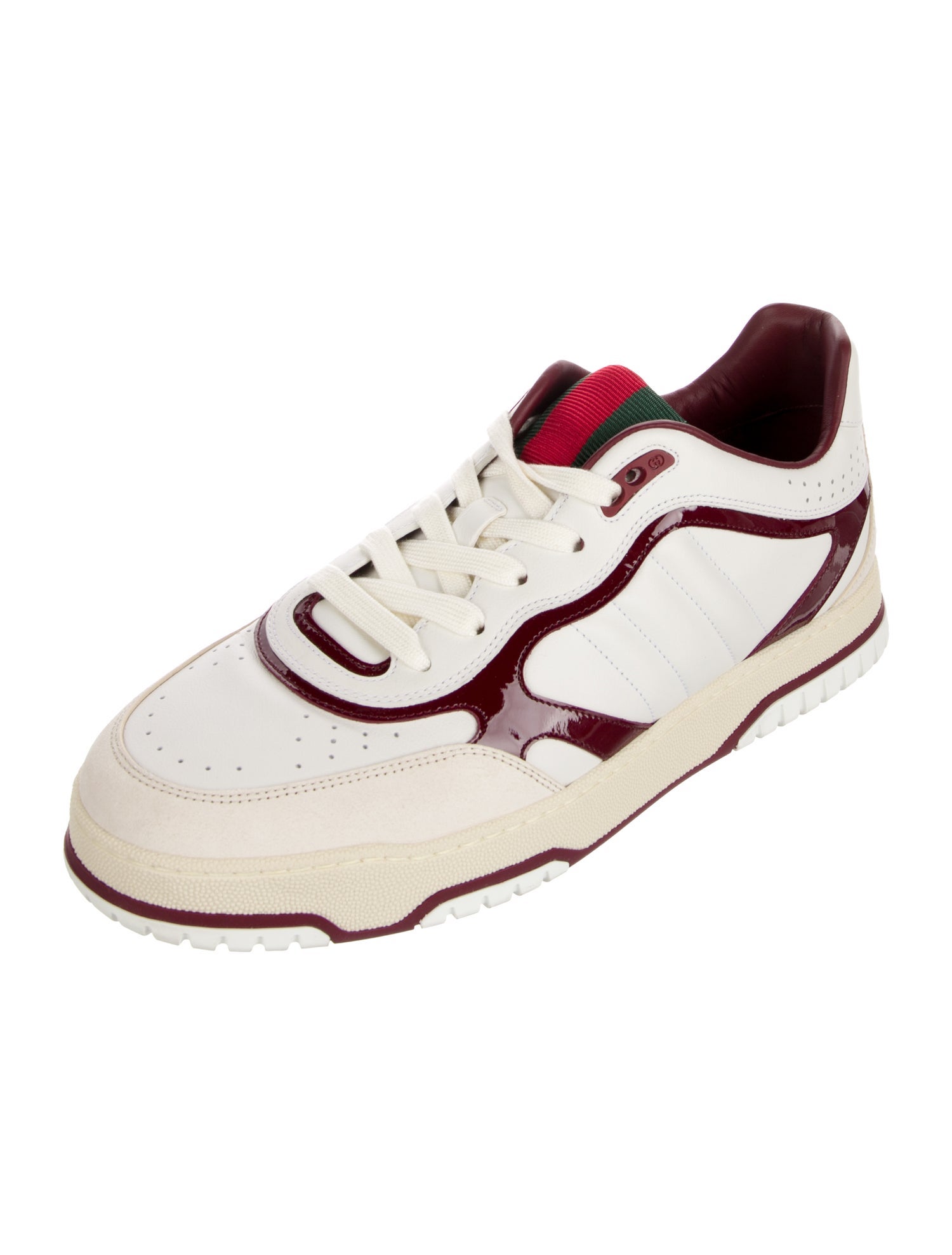 Gucci Web Accent Leather Sneakers