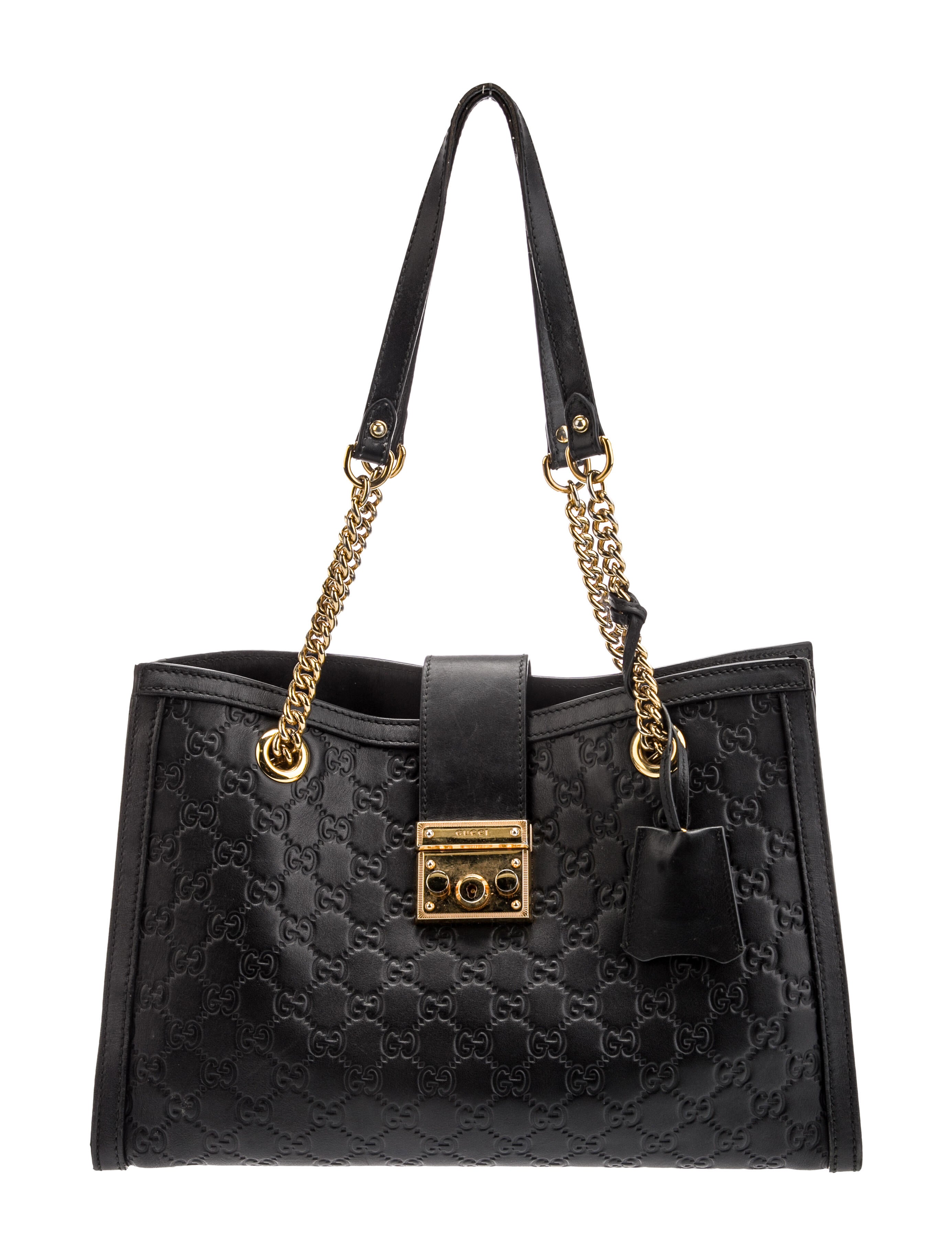 Gucci Leather Guccissima Padlock Medium