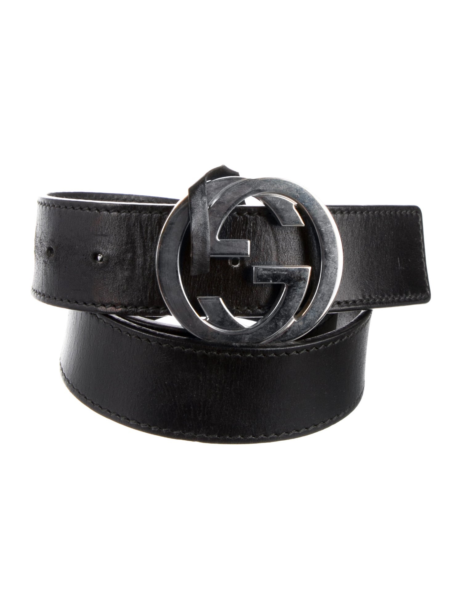 Gucci Interlocking G Logo Leather Waist Belt