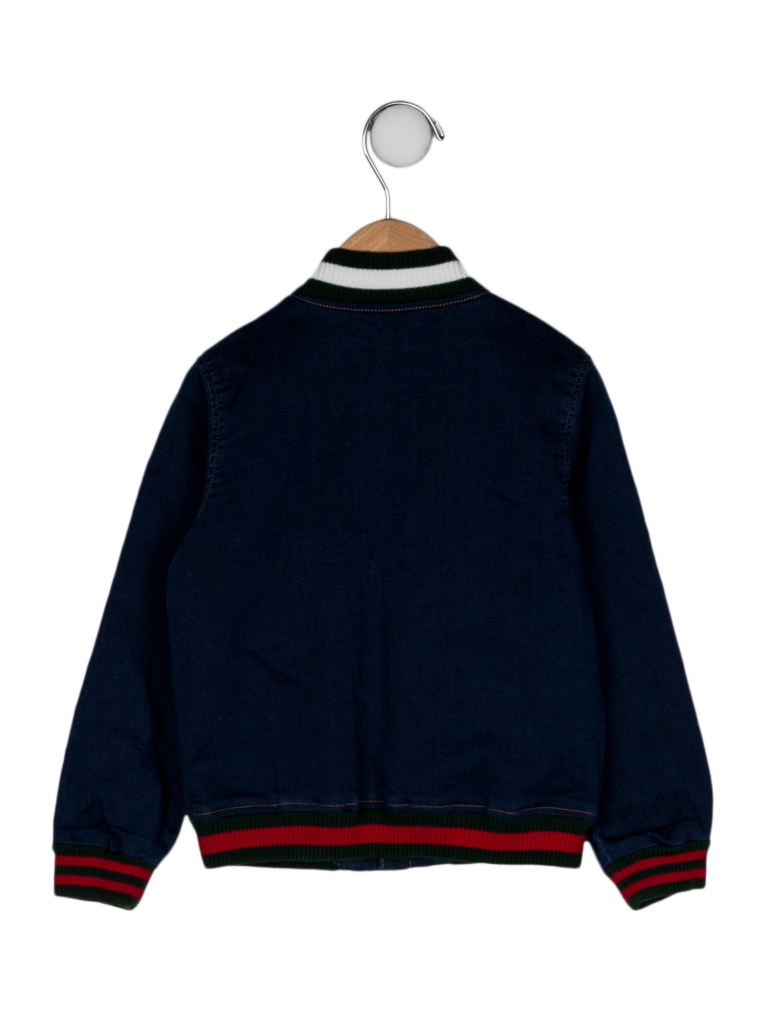 Gucci Boys' Chambray Web Bomber Jacket