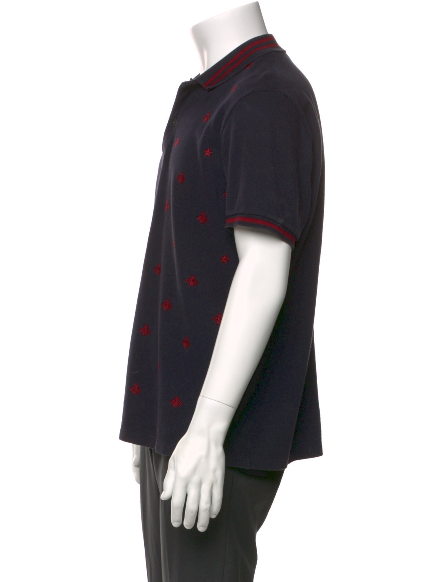 Gucci Bee Accent Printed Polo Shirt