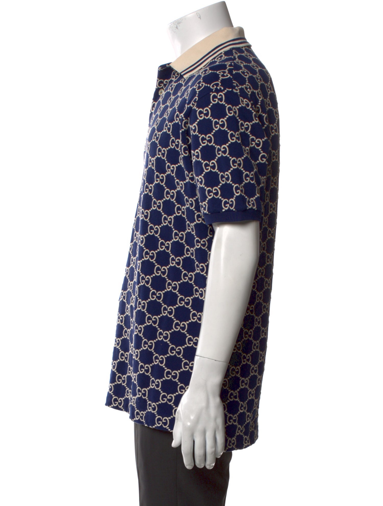 Gucci GG Logo Collar Polo Shirt